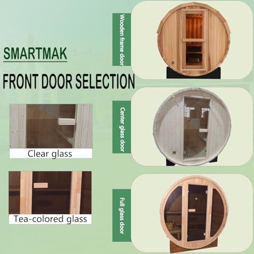 Reviews - Smartmak Barrel Sauna Review: Honest Pros & Cons Tested Smartmak Barrel Sauna review temperature monitoring during testing