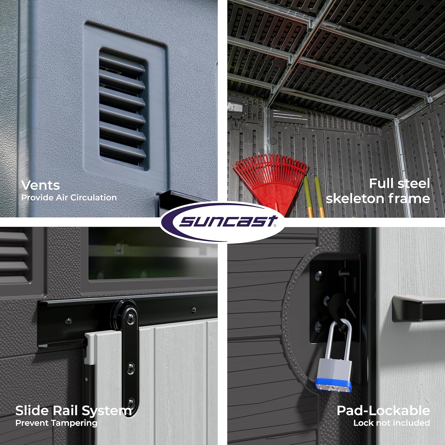 Suncast Modernist shed review unboxing and complete package contents