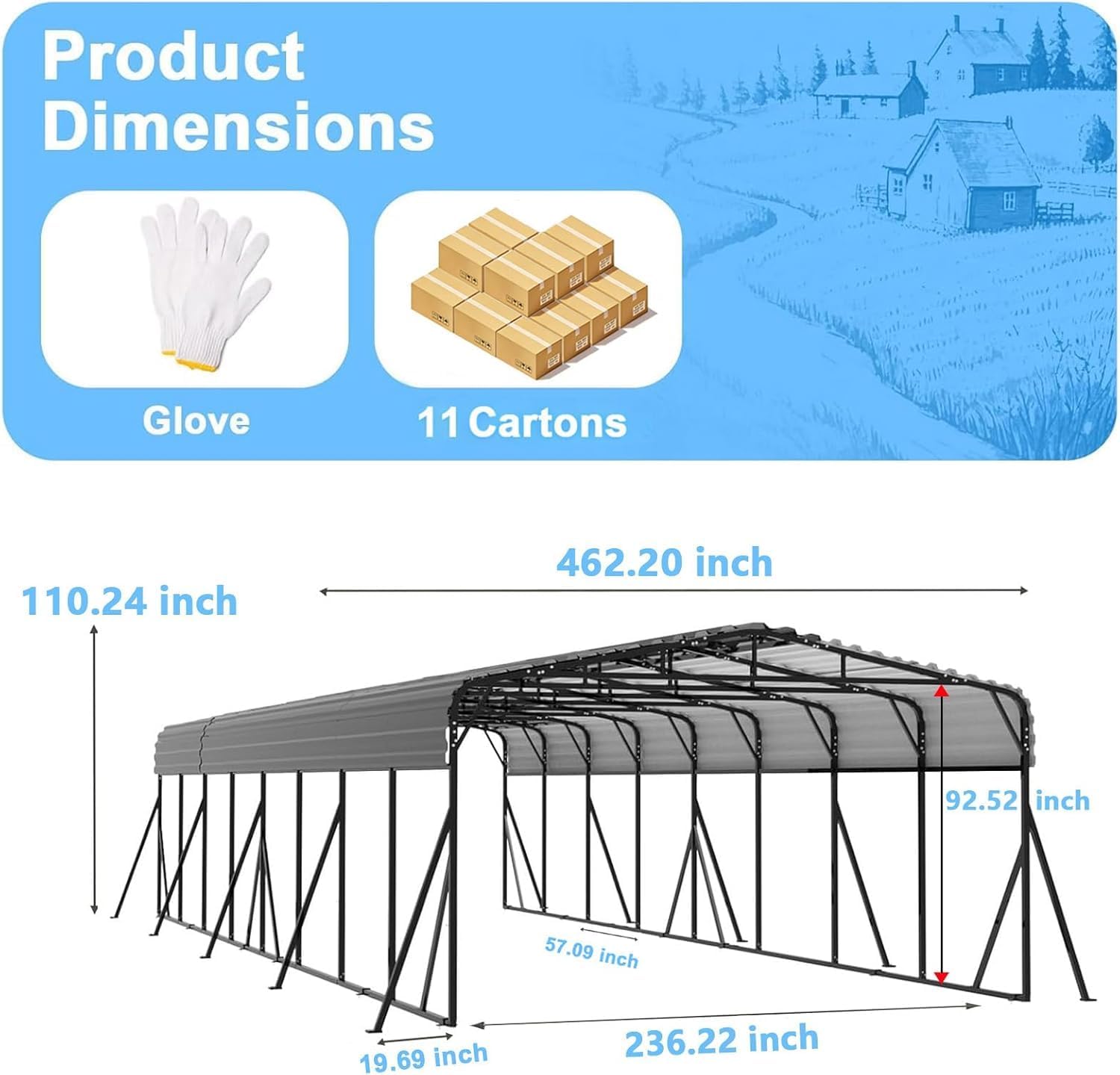 Reviews - Sylviera 20x40 Carport Review: Honest Pros & Cons Tested Sylviera 20x40 carport review unboxing and complete package contents