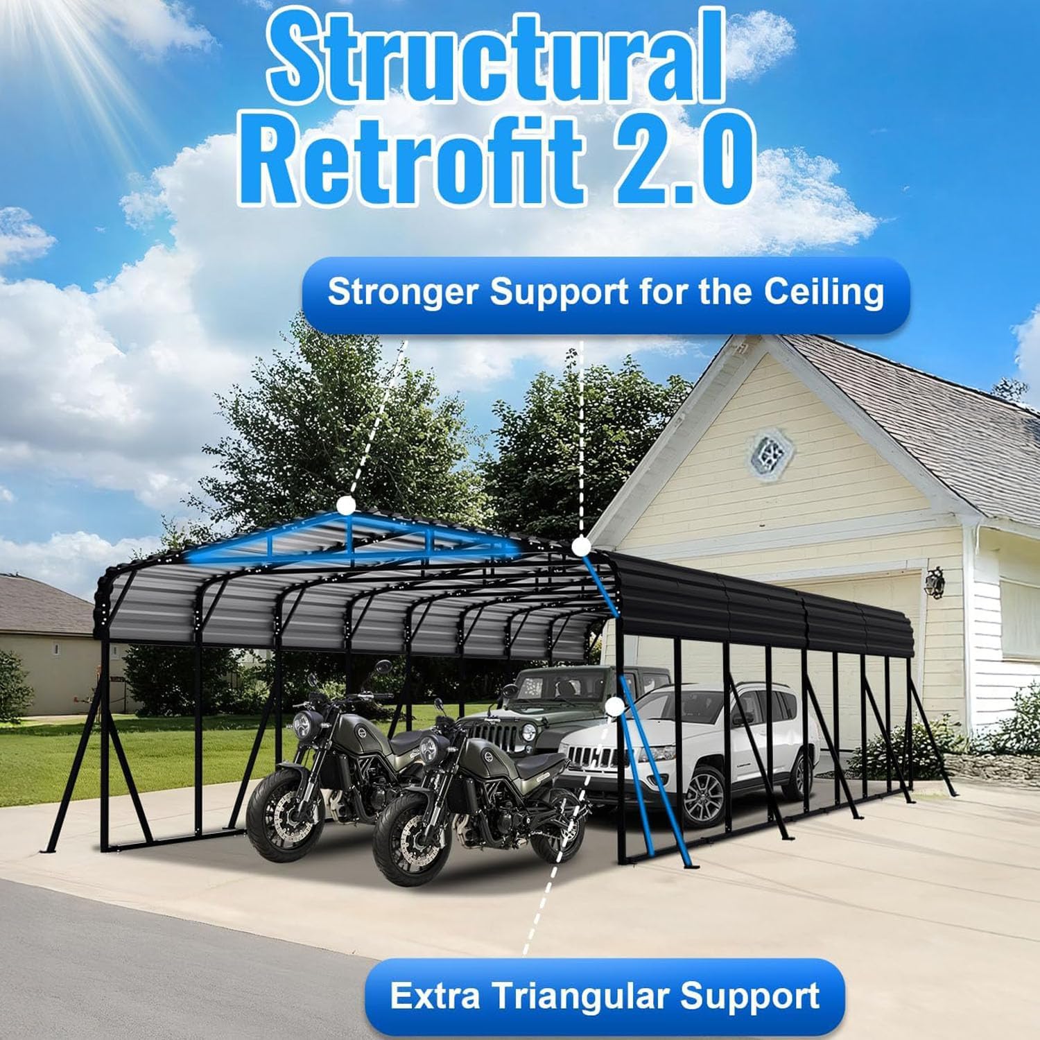 Reviews - WUKHG 20x40 Metal Carport Review: Our Honest Hands-On Experience WUKHG 20x40 metal carport review unboxing and complete package contents