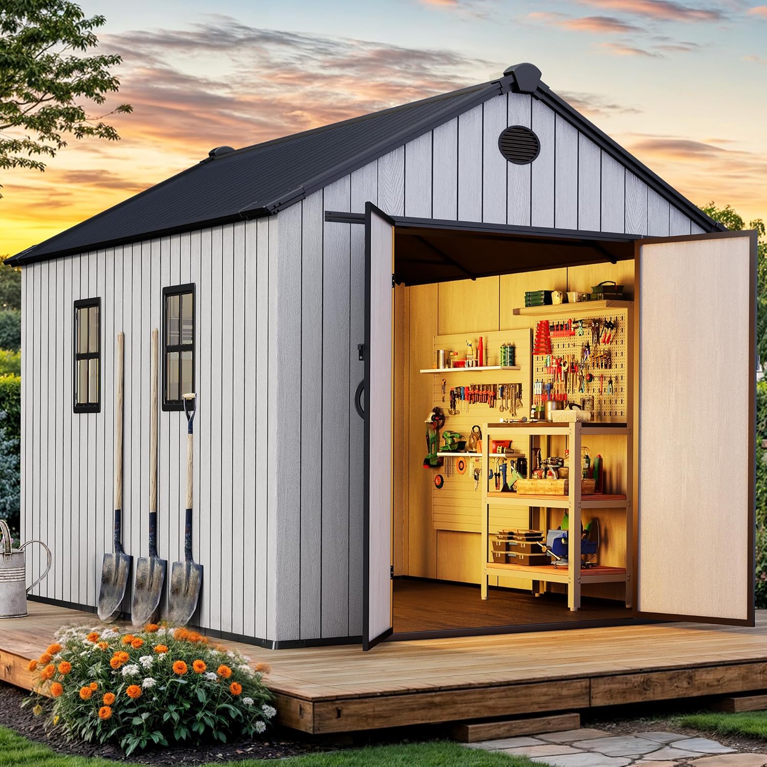 Complete unboxing inventory for this YITAHOME 8x10 shed review