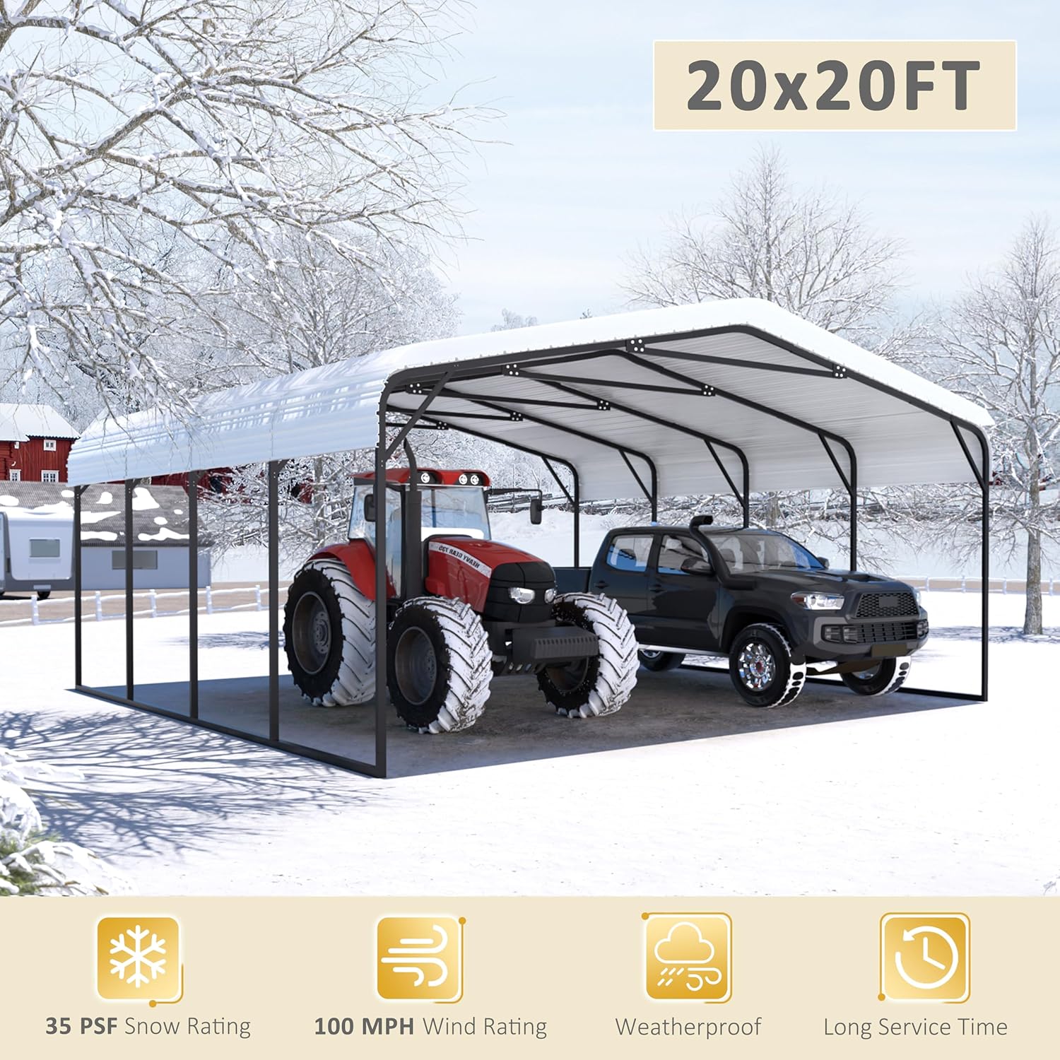Step-by-step guide for Yardenaler 20x20 carport review - complete tutorial