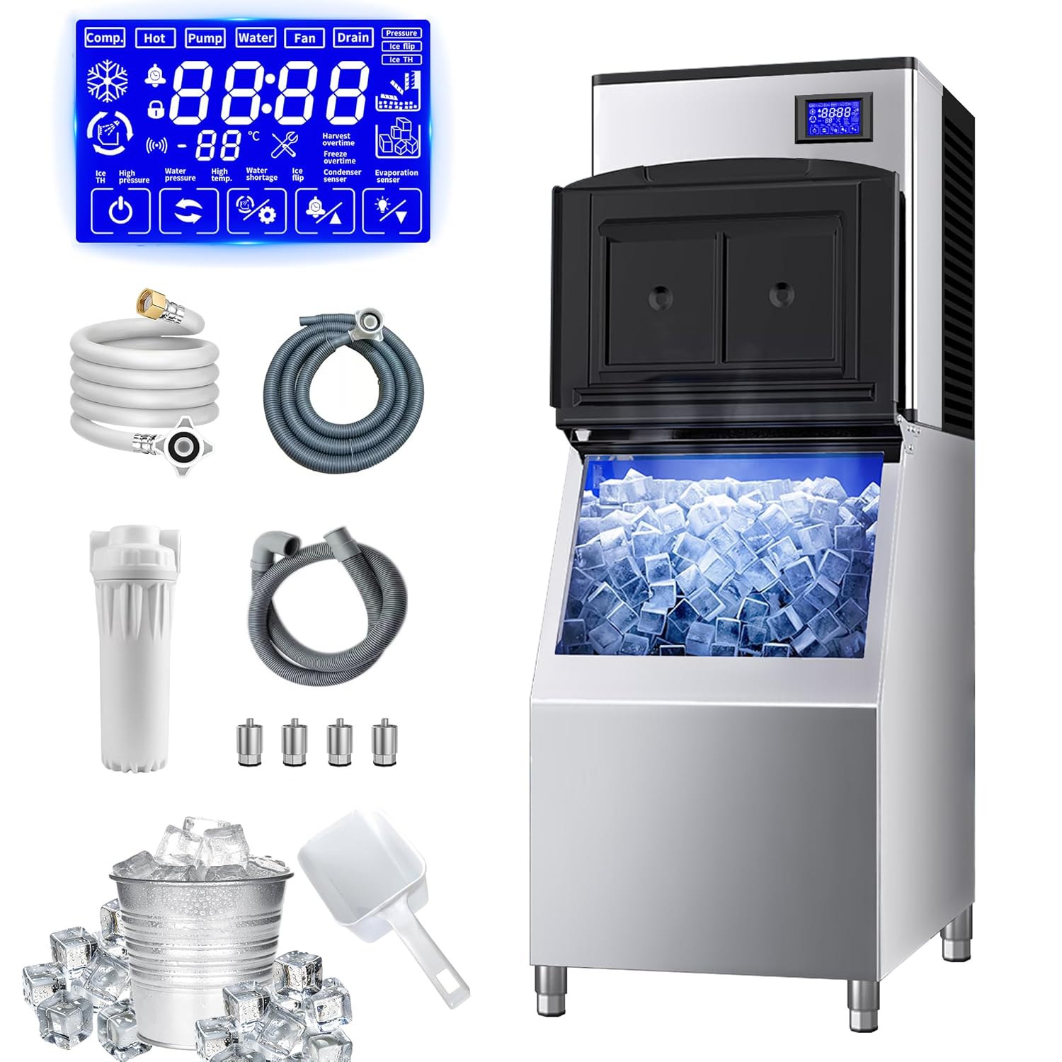 Reviews - ZXWEQR Commercial Ice Maker Review: Honest Pros & Cons Tested ZXWEQR commercial ice maker review - detailed features and technical specifications