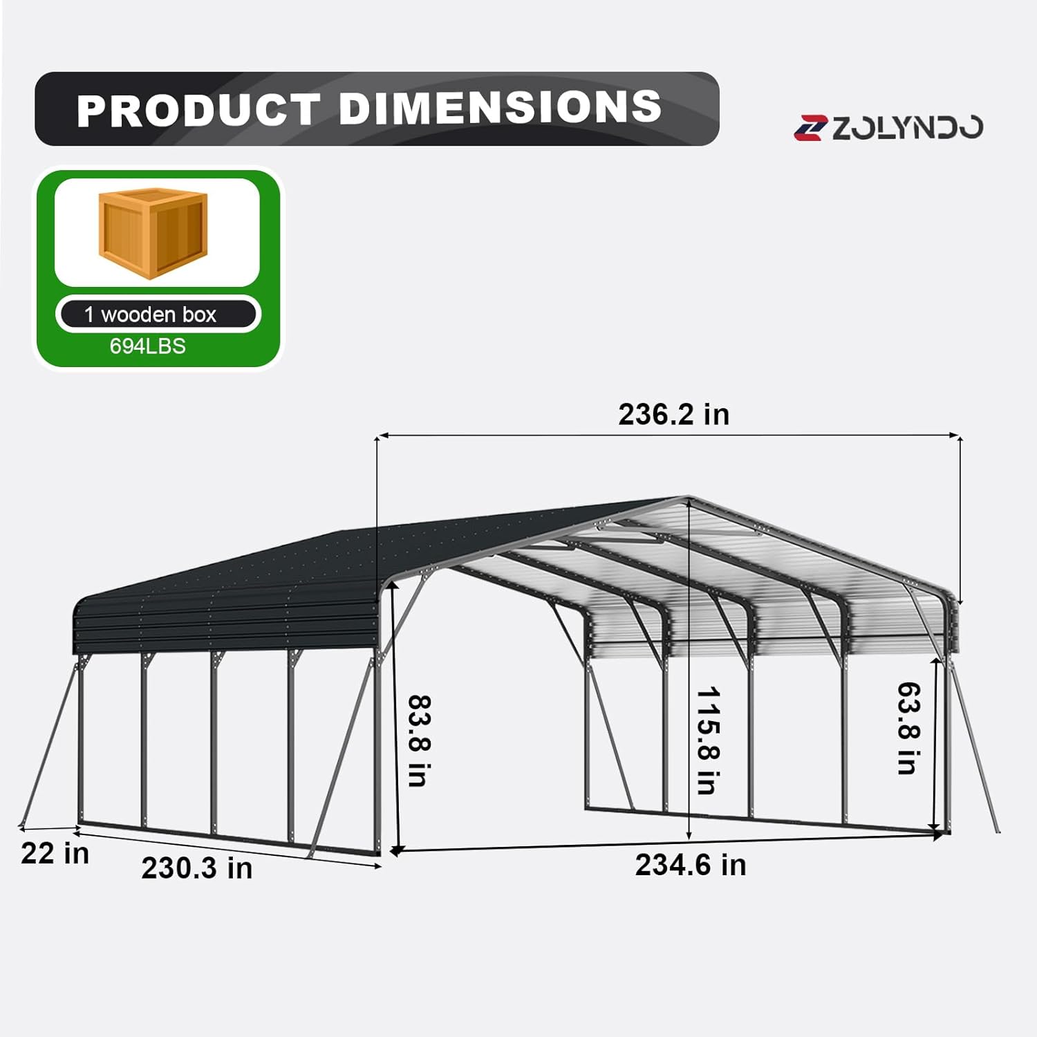 Reviews - Zolyndo 20x20 Metal Carport Review: Honest Pros & Cons Tested Zolyndo 20x20 metal carport review unboxing and complete package contents