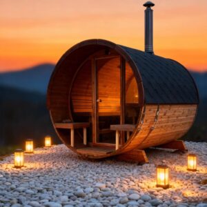 Image 1 of Canadian Hemlock Barrel Sauna Review