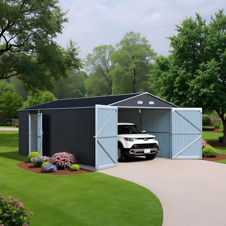Image 1 of Jaxenor metal garage shed review