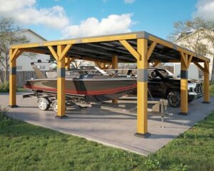 Image 1 of Jocisland Cedar Wood Carport Review