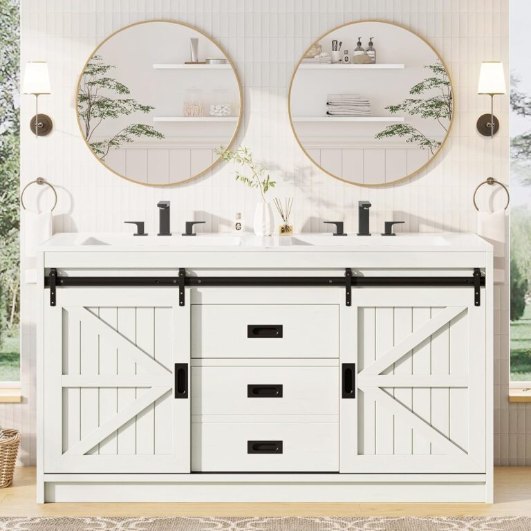 Reviews - AMERLIFE 61 Farmhouse Vanity Worth It? Our Honest Pros & Cons Image 1 of AMERLIFE 61 farmhouse vanity worth it
