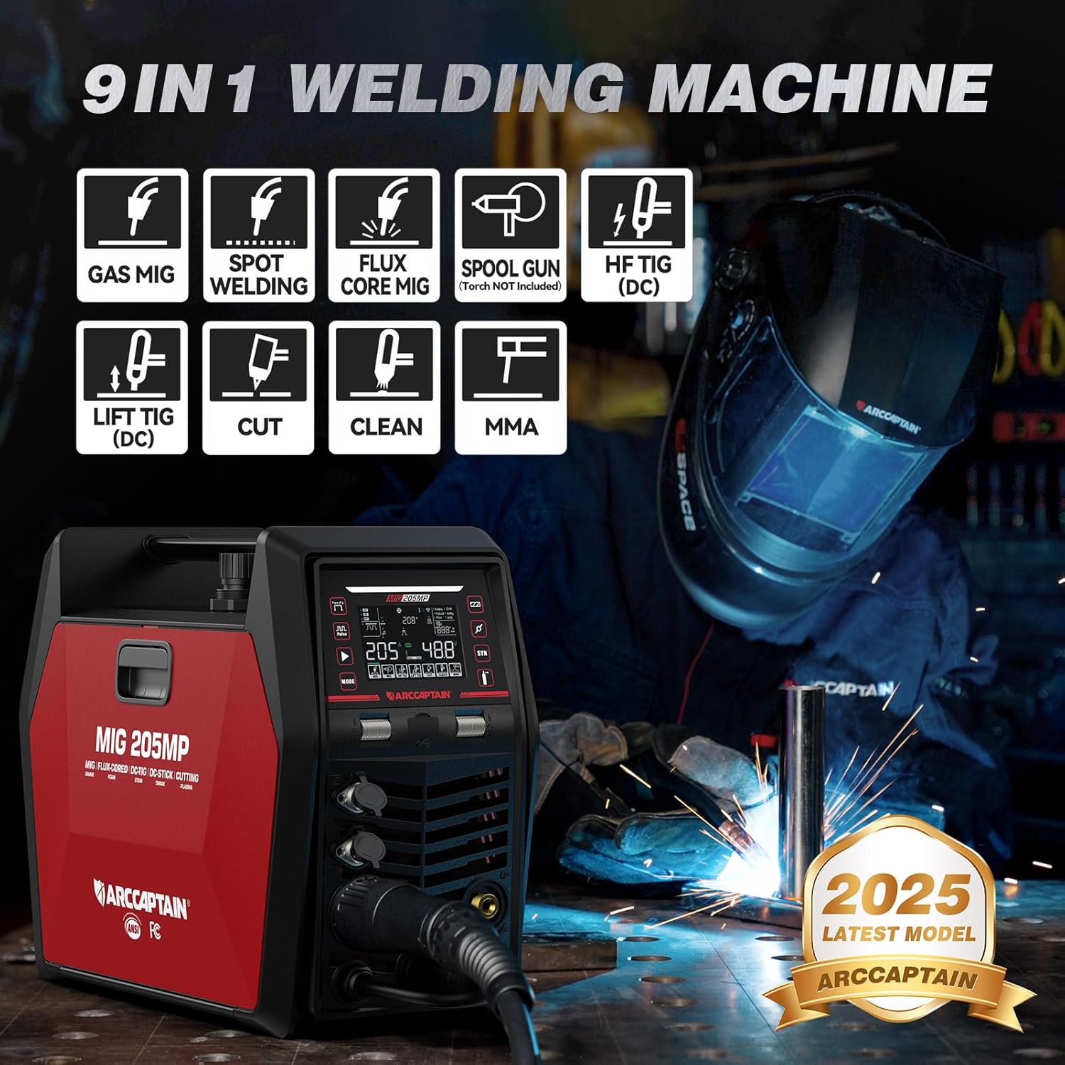 ARCCAPTAIN MIG205MP worth buying,ARCCAPTAIN MIG205MP pros cons,best multiprocess welder for home,MIG205MP vs other welders,should I buy the ARCCAPTAIN welder,MIG205MP dual voltage performance unboxing and complete package contents