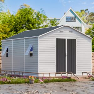 Image 1 of CDCASA 10x14 shed worth buying-should I buy CDCASA 10x14 shed-CDCASA shed pros cons-best large resin storage shed-10x14 waterproof shed worth it-CDCASA vs other resin sheds