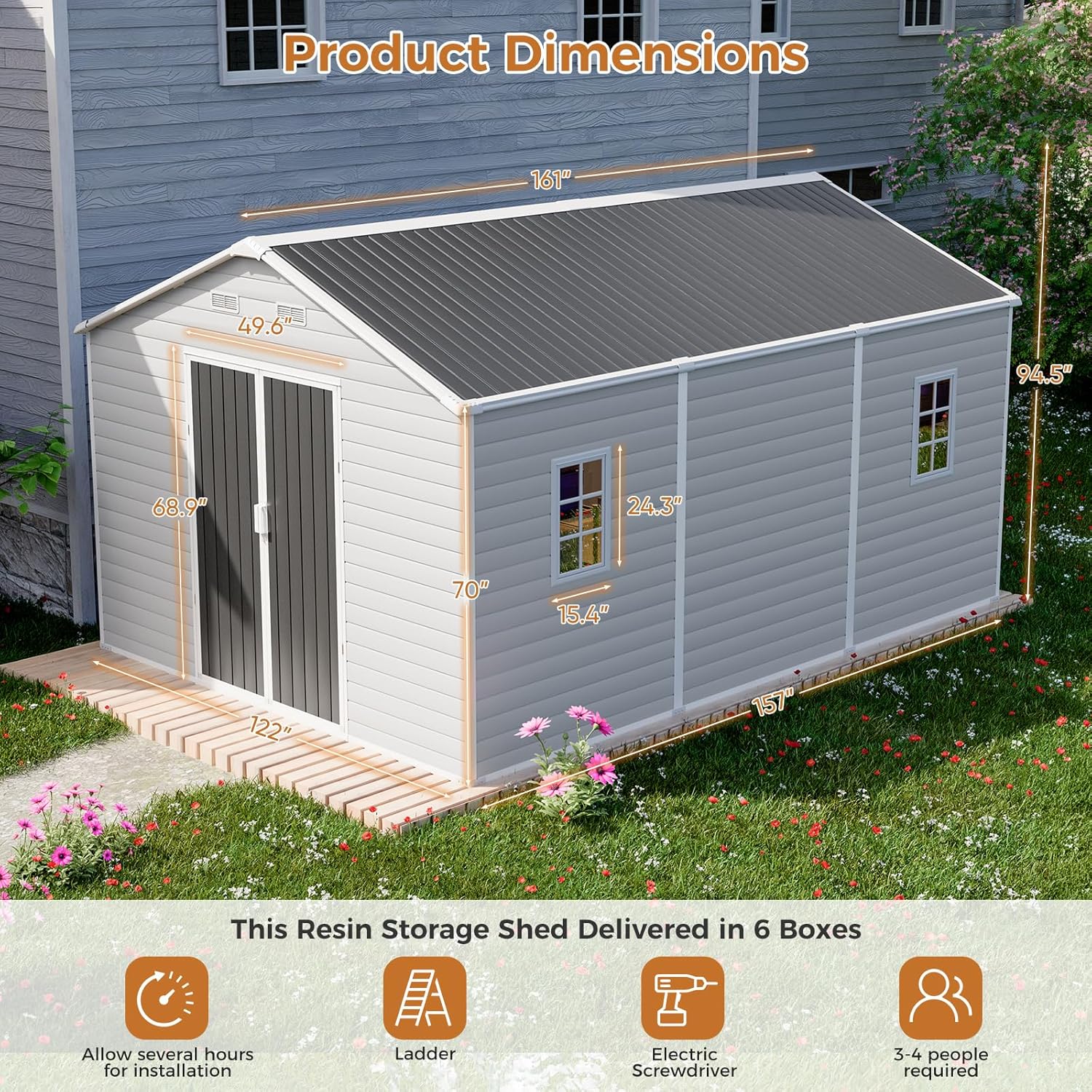 CDCASA 10x14 shed worth buying,should I buy CDCASA 10x14 shed,CDCASA shed pros cons,best large resin storage shed,10x14 waterproof shed worth it,CDCASA vs other resin sheds unboxing and complete package contents