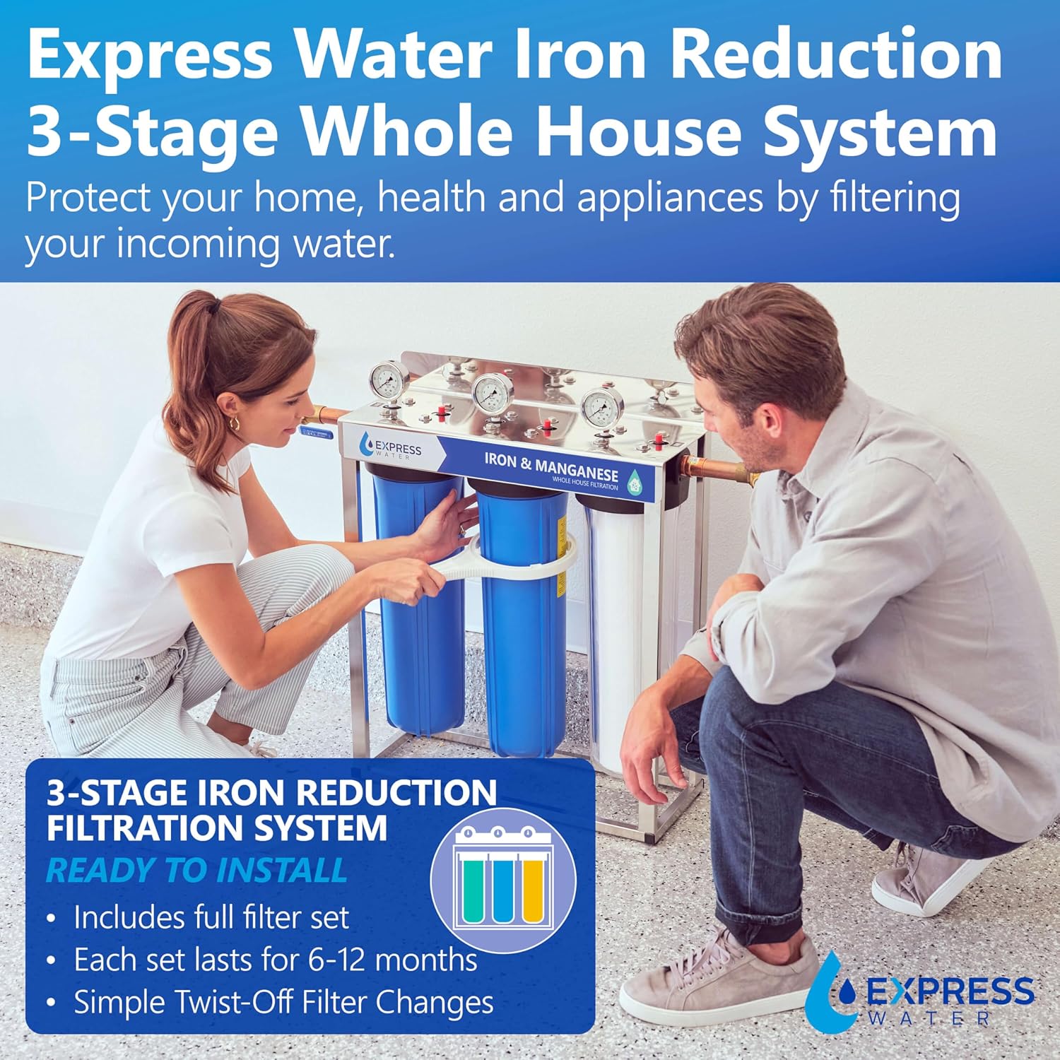 Express Water whole house filter worth it,should I buy Express Water whole house filter,Express Water whole house filter pros cons,best whole house water filtration system,Express Water vs other whole house filters,Express Water iron manganese filter honest unboxing and complete package contents