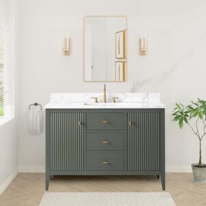 Image 1 of HOMEBEYOND 48 vanity worth buying-should I buy HOMEBEYOND vanity-HOMEBEYOND 48 vanity pros cons-best 48 inch bathroom vanity-HOMEBEYOND vanity honest opinion-HOMEBEYOND vs other vanities