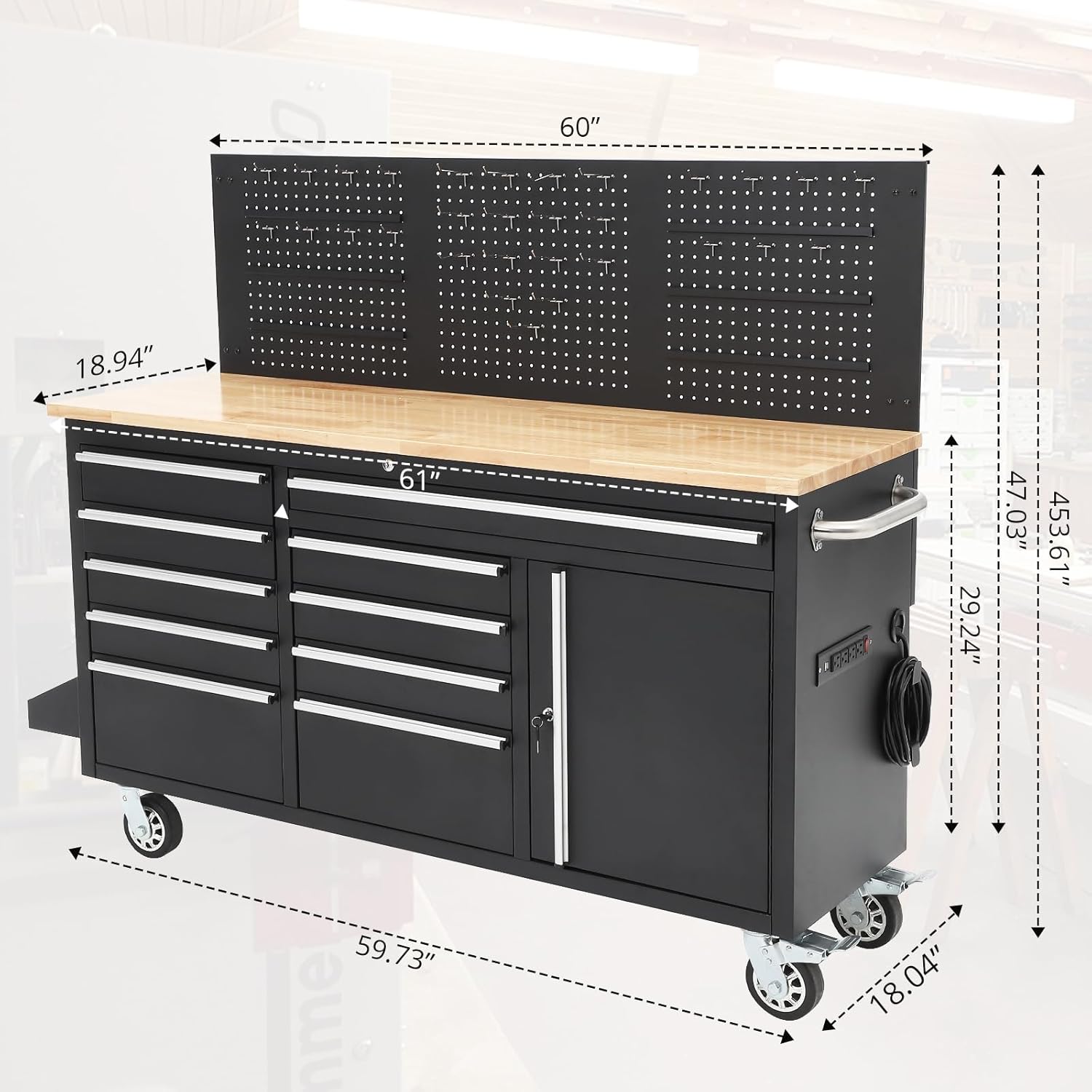 IDEALHOUSE 61-inch rolling tool chest worth it,IDEALHOUSE tool cabinet pros cons,best heavy duty rolling tool chest,should I buy the IDEALHOUSE workbench,IDEALHOUSE 1675 lb cabinet worth buying,rolling tool chest with power strip vs alternatives unboxing and complete package contents
