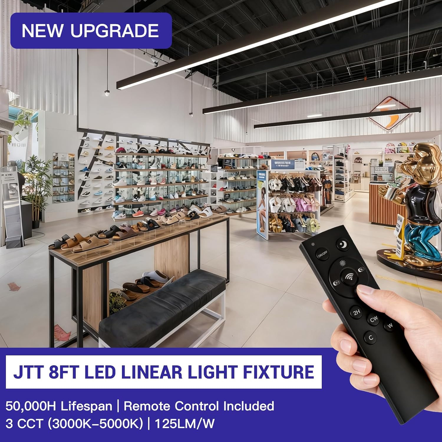 JTT 8FT LED linear light worth buying,should I buy JTT 8FT LED lights,JTT linear light pros cons,best commercial LED shop lights,8 foot LED lighting fixture comparison,JTT 100W linear light honest unboxing and complete package contents