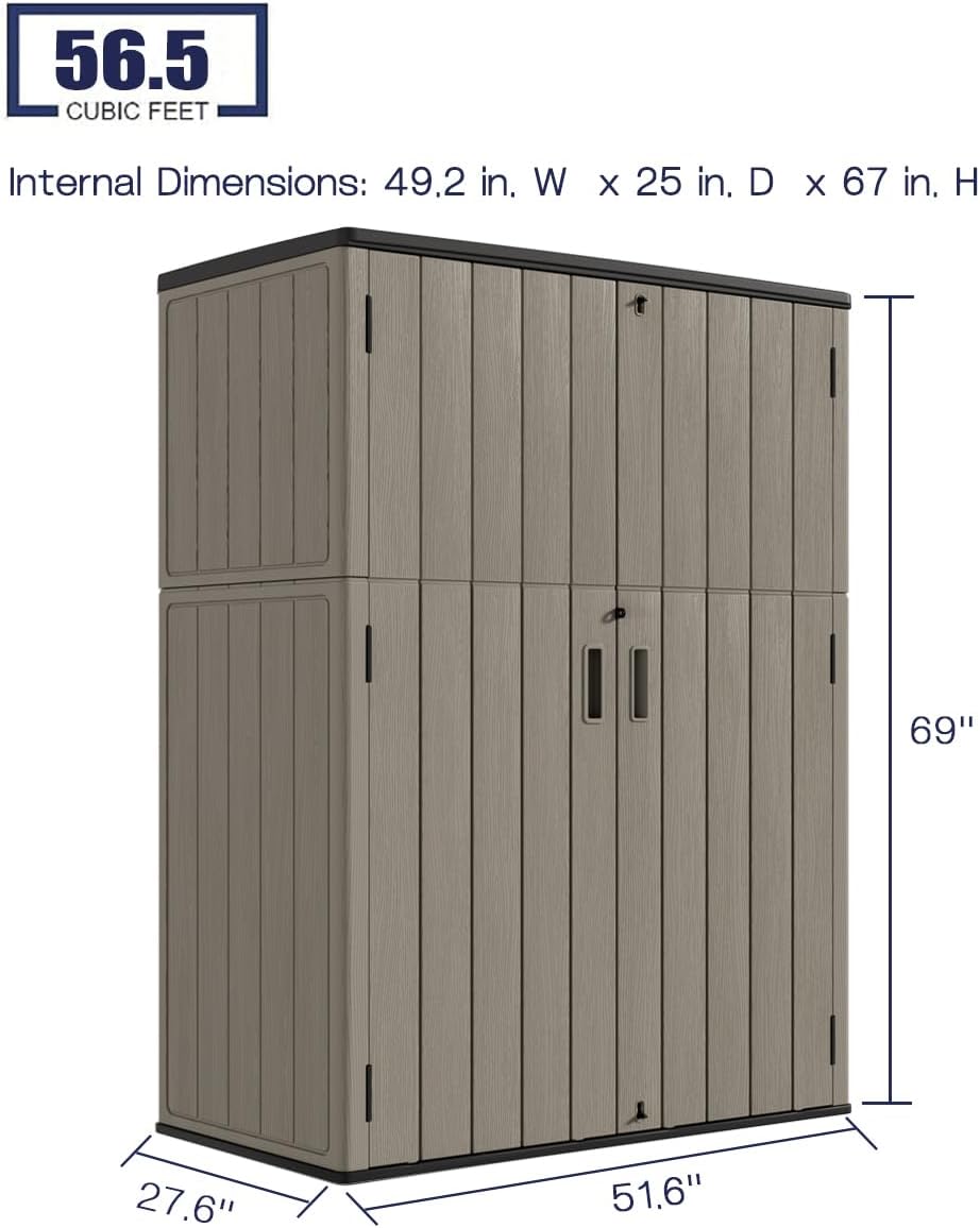 KINYING vertical storage shed worth it,should I buy KINYING shed,KINYING vs other resin sheds,KINYING 57 cu ft shed pros cons,best vertical outdoor storage cabinet,KINYING shed honest assessment performance testing and real-world results