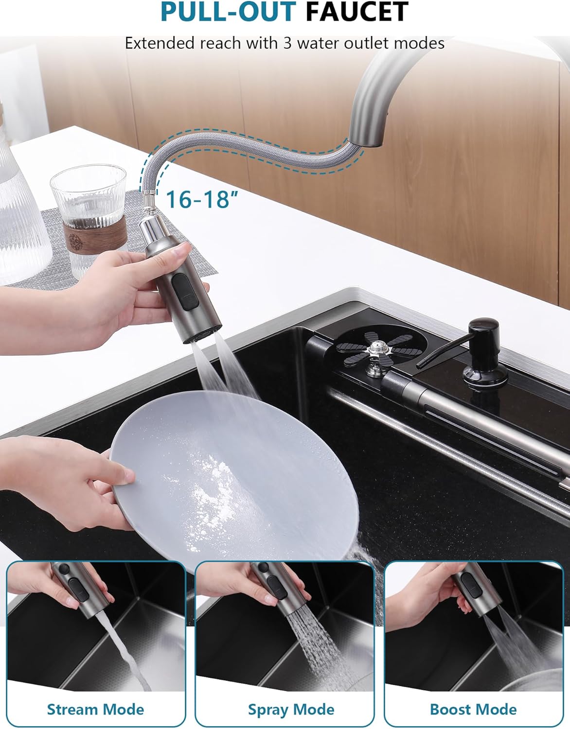 Lefton waterfall kitchen sink worth it,should I buy Lefton kitchen sink,Lefton KS2207L-PRO pros cons,best waterfall kitchen sink,Lefton sink vs alternatives,Lefton temperature display sink performance testing and real-world results