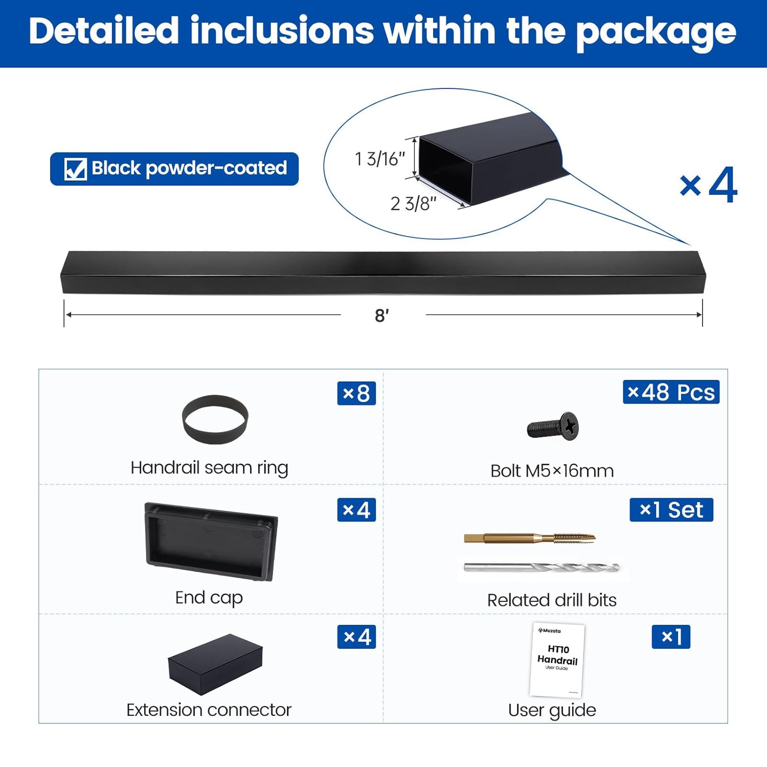 Muzata HT10 cable railing handrail,Muzata HT10 worth buying,Muzata HT10 pros cons,best cable railing handrail,Muzata HT10 vs alternatives,should I buy Muzata HT10 unboxing and complete package contents
