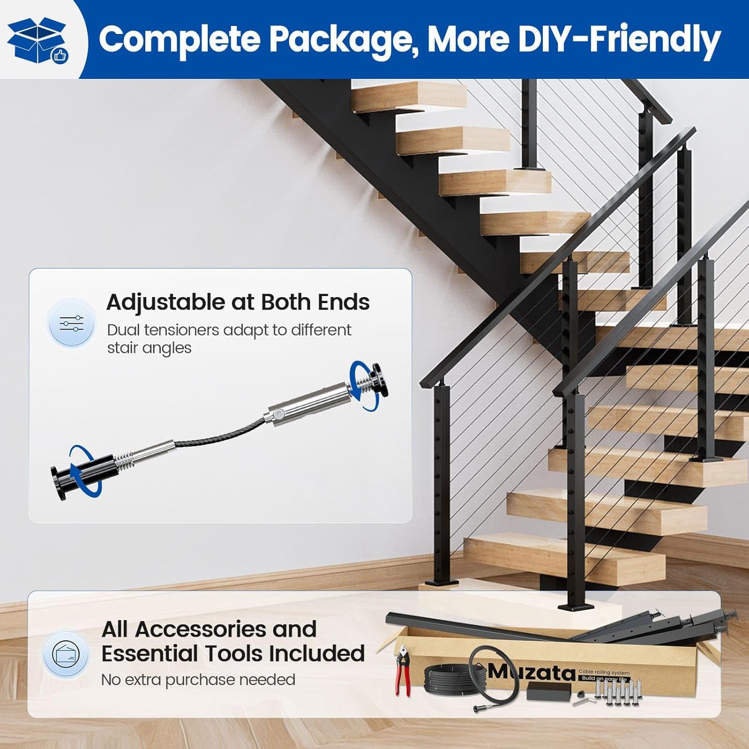 Muzata cable railing kit worth it,Muzata RC09 pros cons,best cable railing system,should I buy Muzata cable railing,Muzata vs other cable railings,Muzata complete kit quality performance testing and real-world results