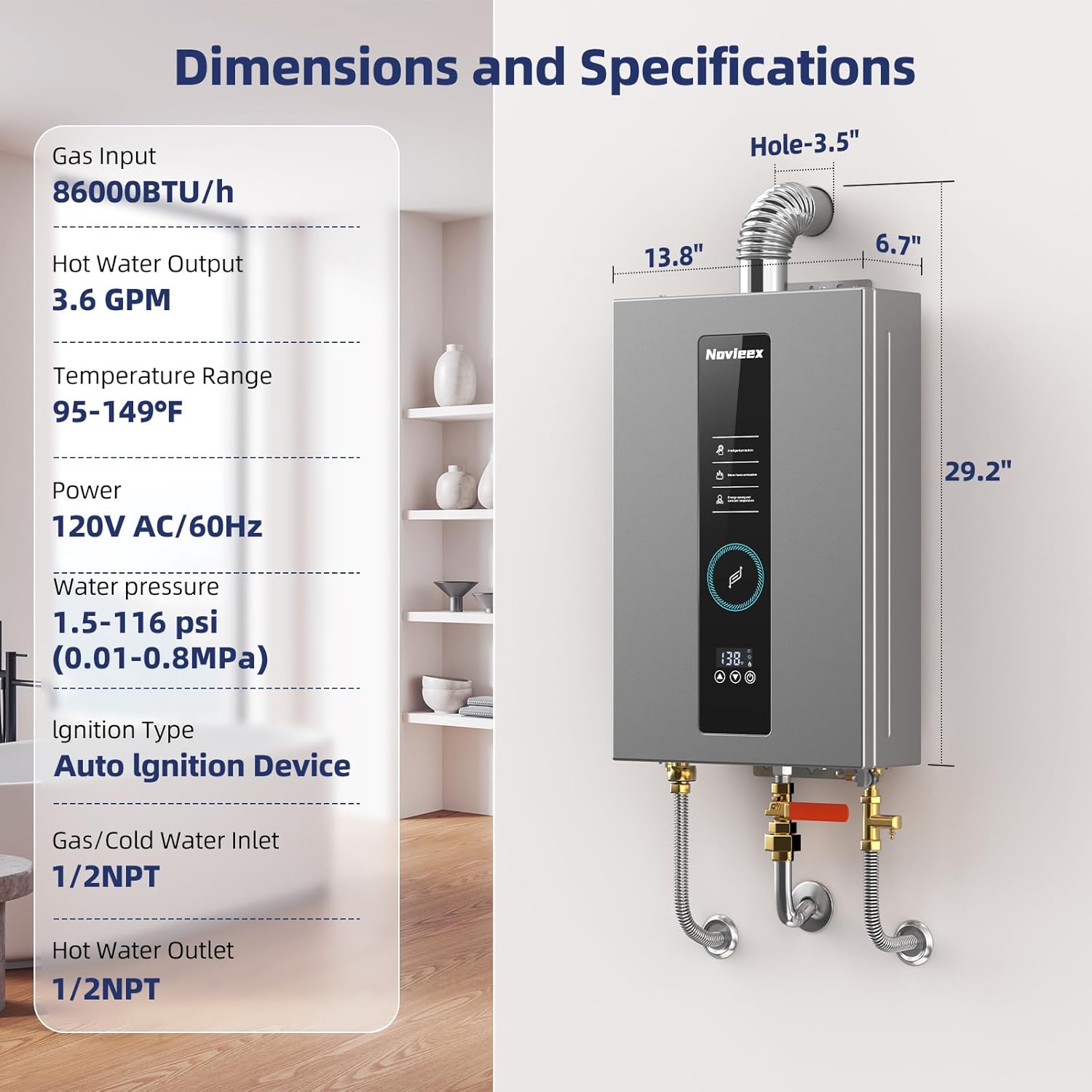 Novieex tankless water heater worth it,should I buy a Novieex water heater,Novieex vs other tankless heaters,Novieex propane water heater pros cons,best indoor propane tankless water heater,Novieex RS-13 honest analysis unboxing and complete package contents