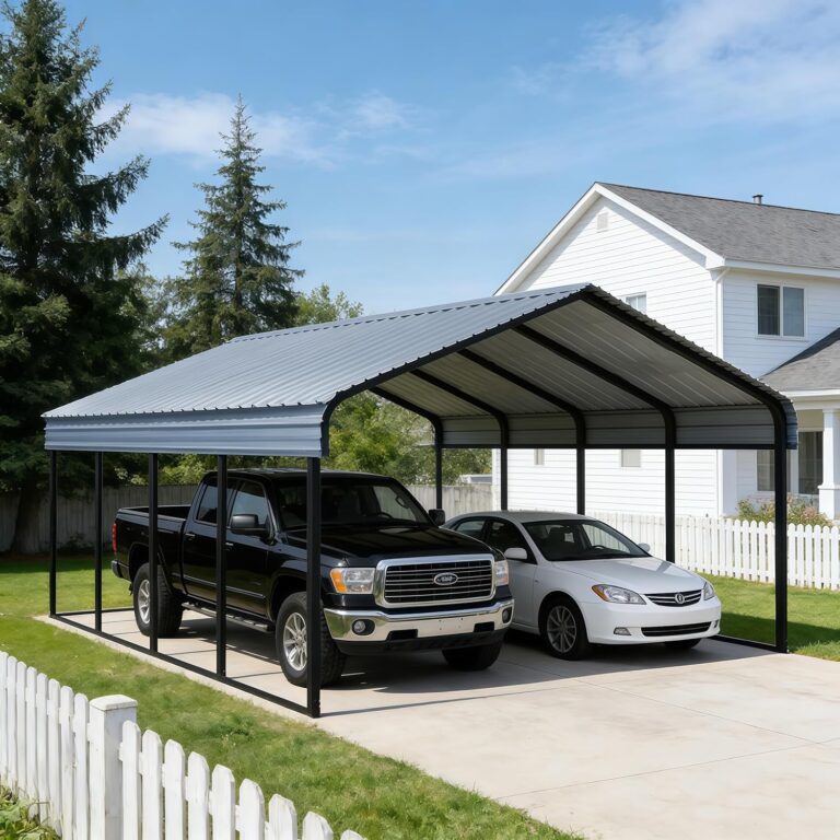 Reviews - Poborin 20x20 Carport Worth Buying? Honest Pros & Cons Image 1 of Poborin 20x20 carport worth buying