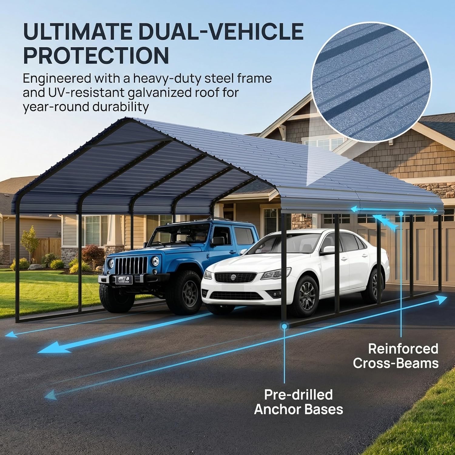 Step-by-step guide for Poborin 20x20 carport worth buying,should I buy a Poborin carport,Poborin vs other carport brands,20x20 metal carport pros cons,best heavy duty carport kit,Poborin carport quality - complete tutorial