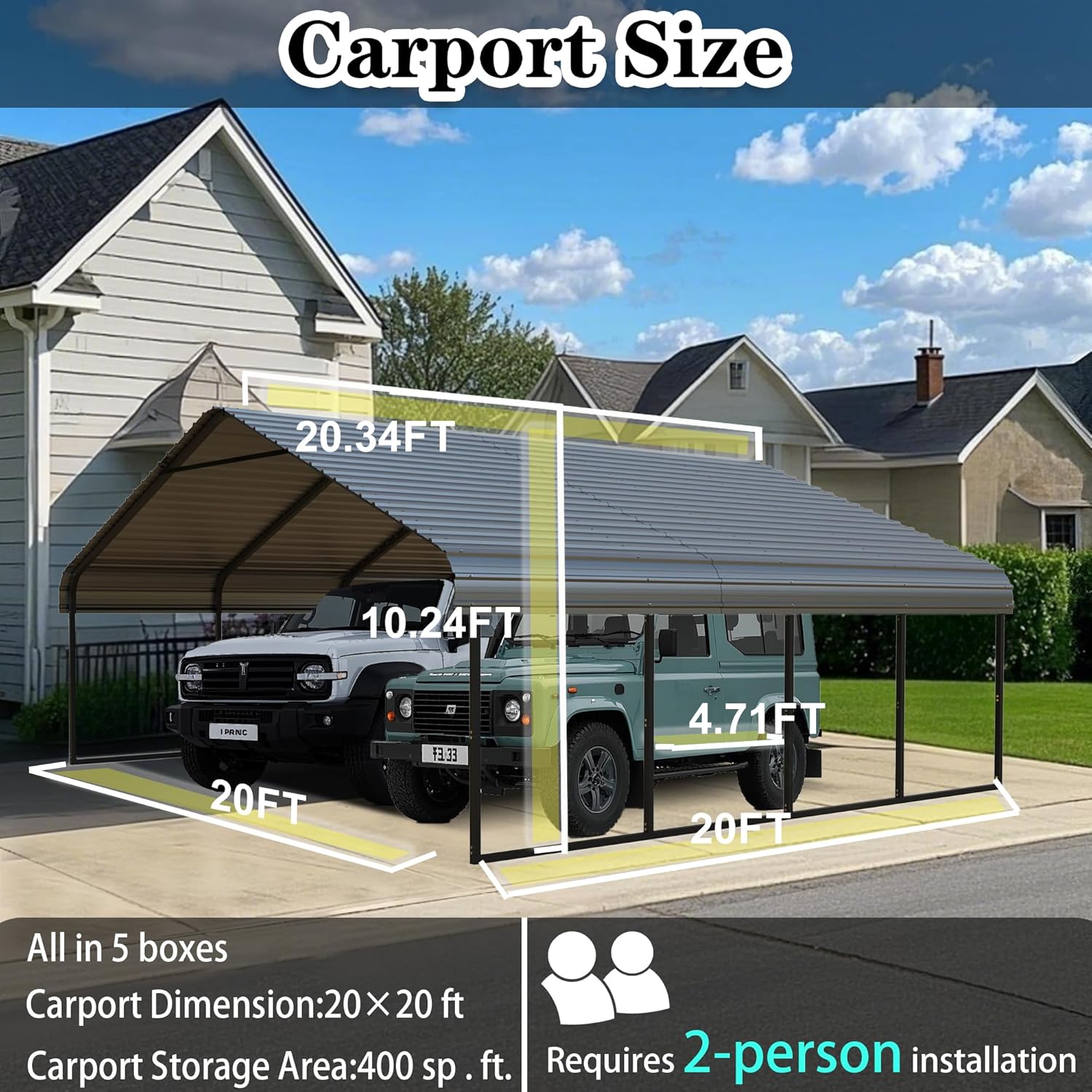 Poborin 20x20 carport worth it,should I buy a Poborin carport,Poborin carport pros cons,best heavy duty metal carport,20x20 carport vs alternatives,Poborin carport worth buying unboxing and complete package contents