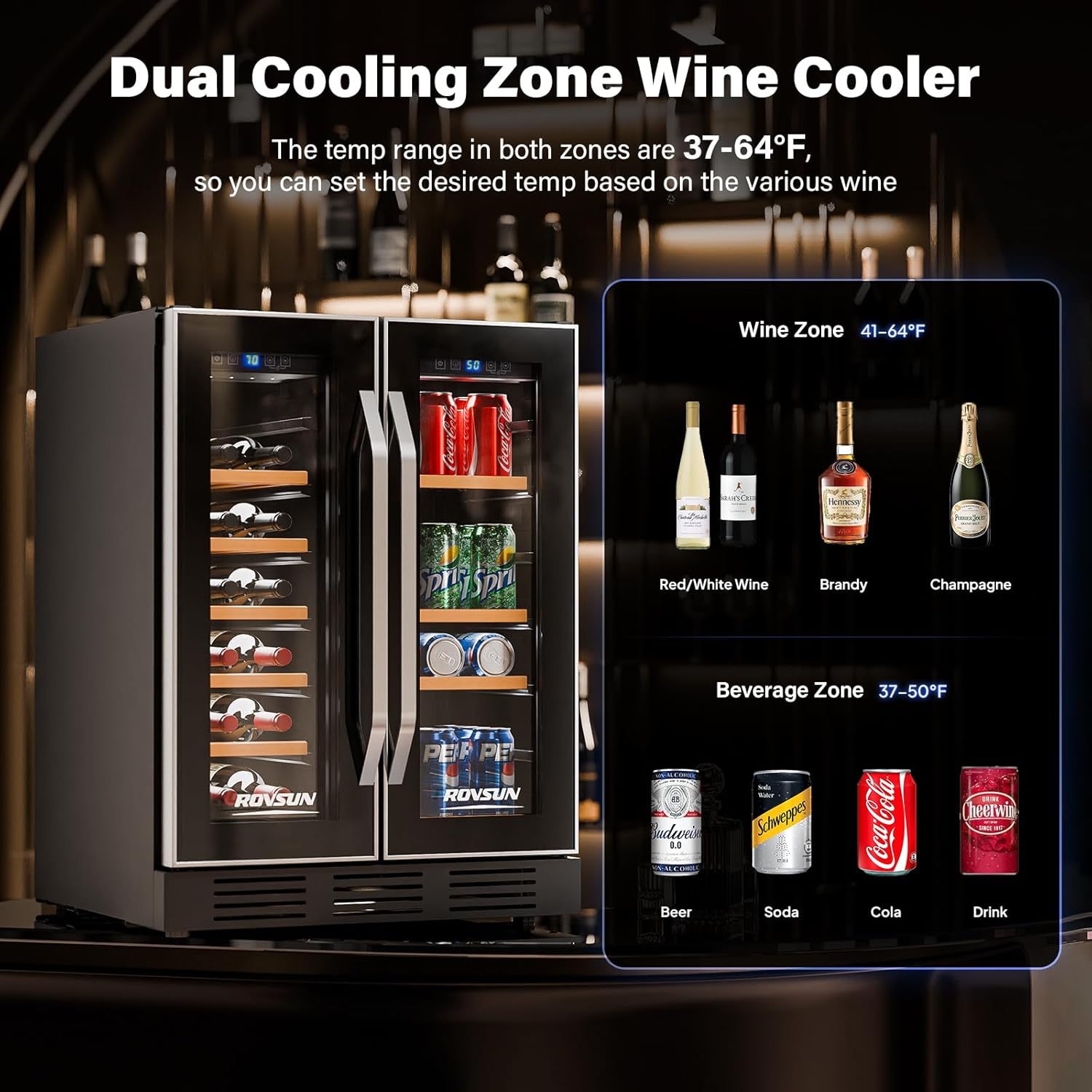 ROVSUN 34 bottle wine fridge worth it,should I buy ROVSUN wine cooler,ROVSUN dual zone wine fridge pros cons,best dual zone wine refrigerator,ROVSUN 34 bottle cooler honest,ROVSUN vs other wine fridges unboxing and complete package contents