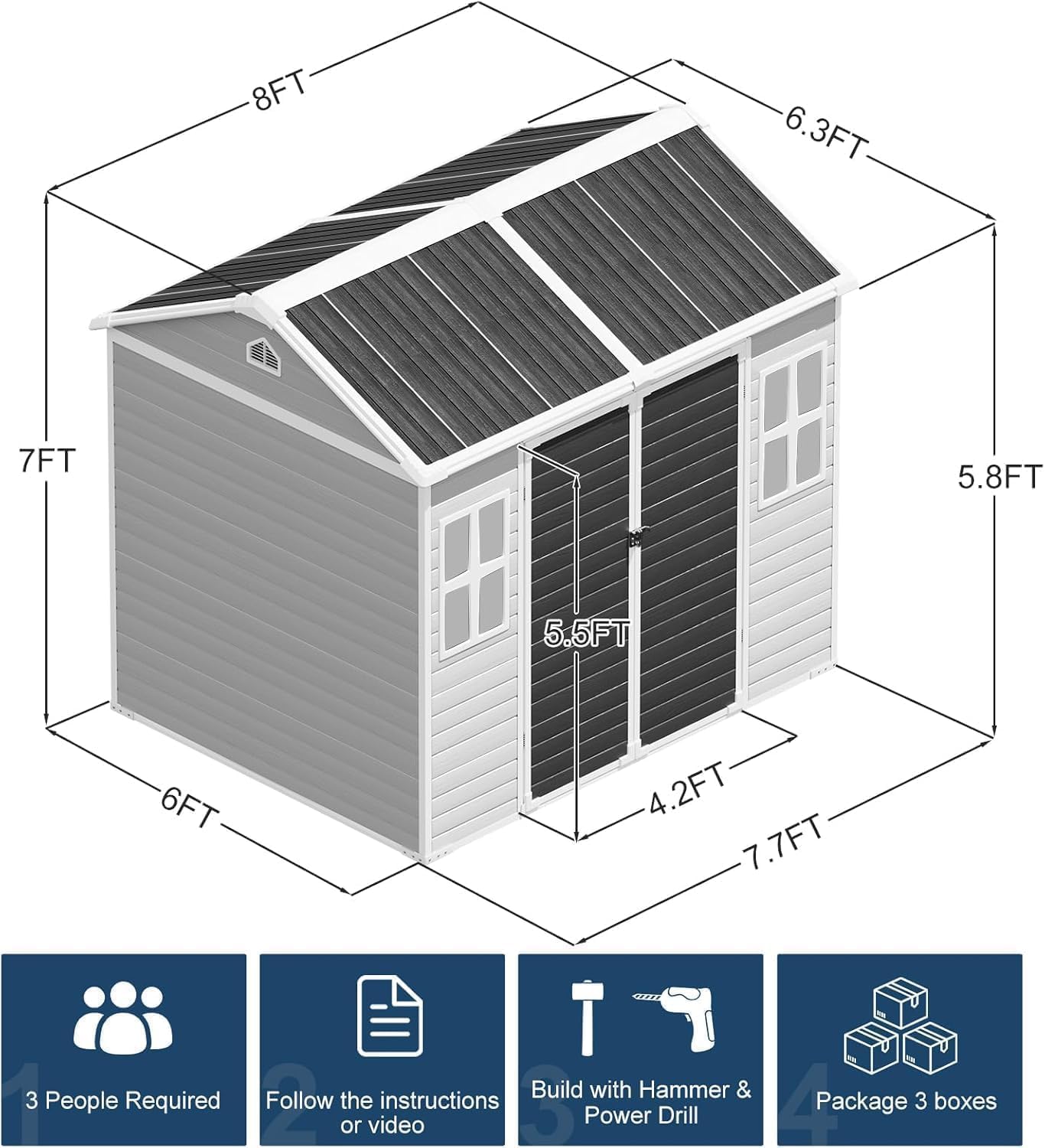 Restland 8x6 resin shed worth it,should I buy a Restland shed,Restland shed pros and cons,best resin storage shed with floor,Restland 8x6 vs other sheds,Restland shed honest opinion unboxing and complete package contents