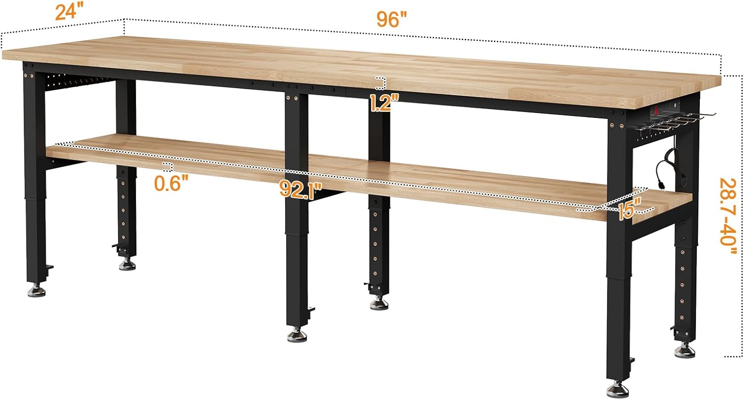 SPECRAFT 96-inch workbench worth buying,SPECRAFT workbench pros cons,best heavy duty workbench for garage,SPECRAFT adjustable workbench vs competitors,should I buy the SPECRAFT 96x24 workbench,SPECRAFT workbench with power outlets honest unboxing and complete package contents