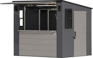 Image 1 of Suncast Cabana Shed worth it-should I buy Suncast Cabana Shed-Suncast Cabana Shed pros cons-best outdoor storage and bar shed-Suncast Cabana Shed honest-Suncast Cabana vs other sheds
