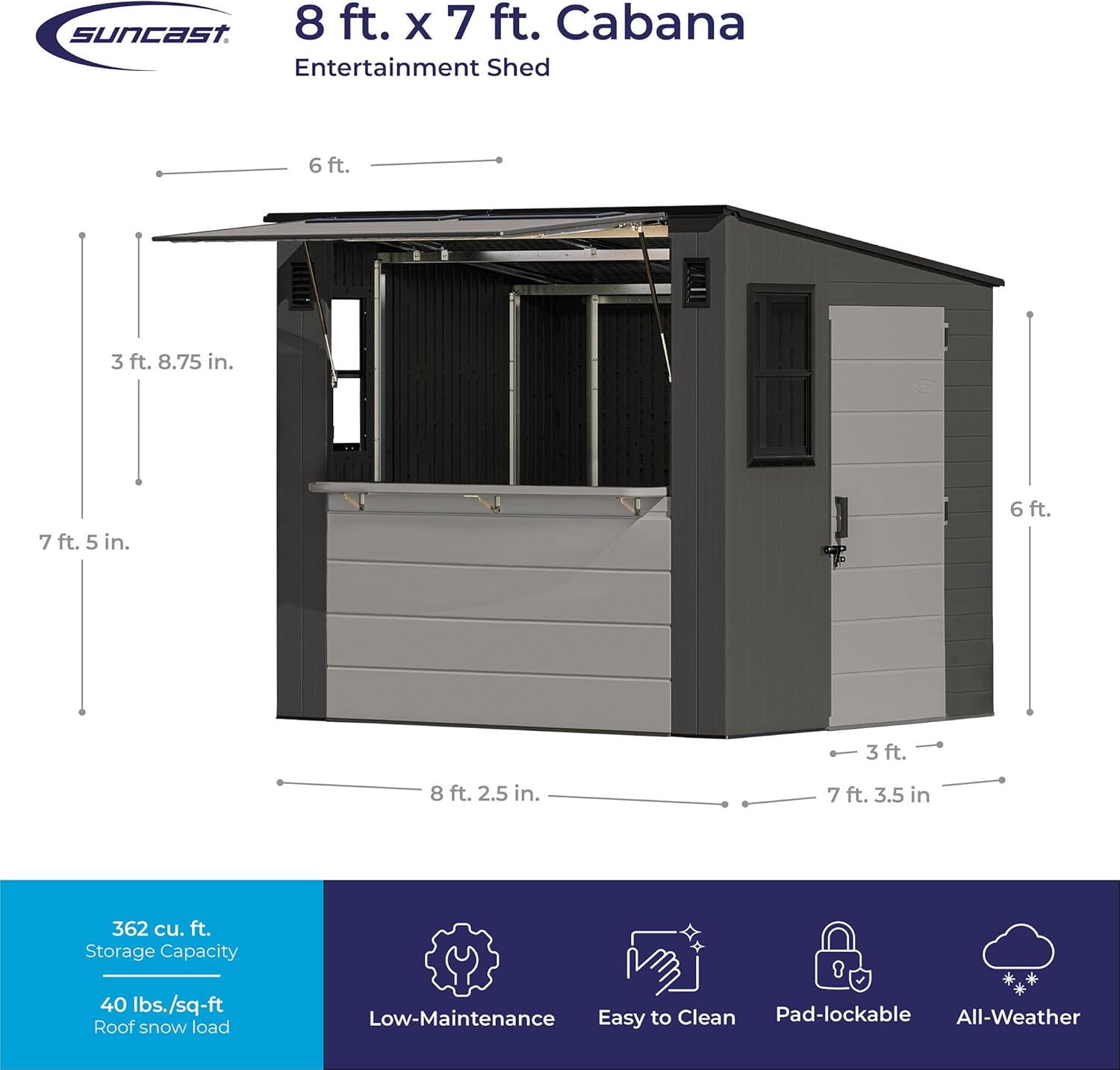 Suncast Cabana Shed worth it,should I buy Suncast Cabana Shed,Suncast Cabana Shed pros cons,best outdoor storage and bar shed,Suncast Cabana Shed honest,Suncast Cabana vs other sheds unboxing and complete package contents