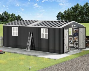 Image 1 of VanAcc 12x20 metal shed worth it-VanAcc shed pros and cons-best large metal storage shed-should I buy a VanAcc shed-VanAcc 12x20 vs other sheds-VanAcc metal shed worth buying