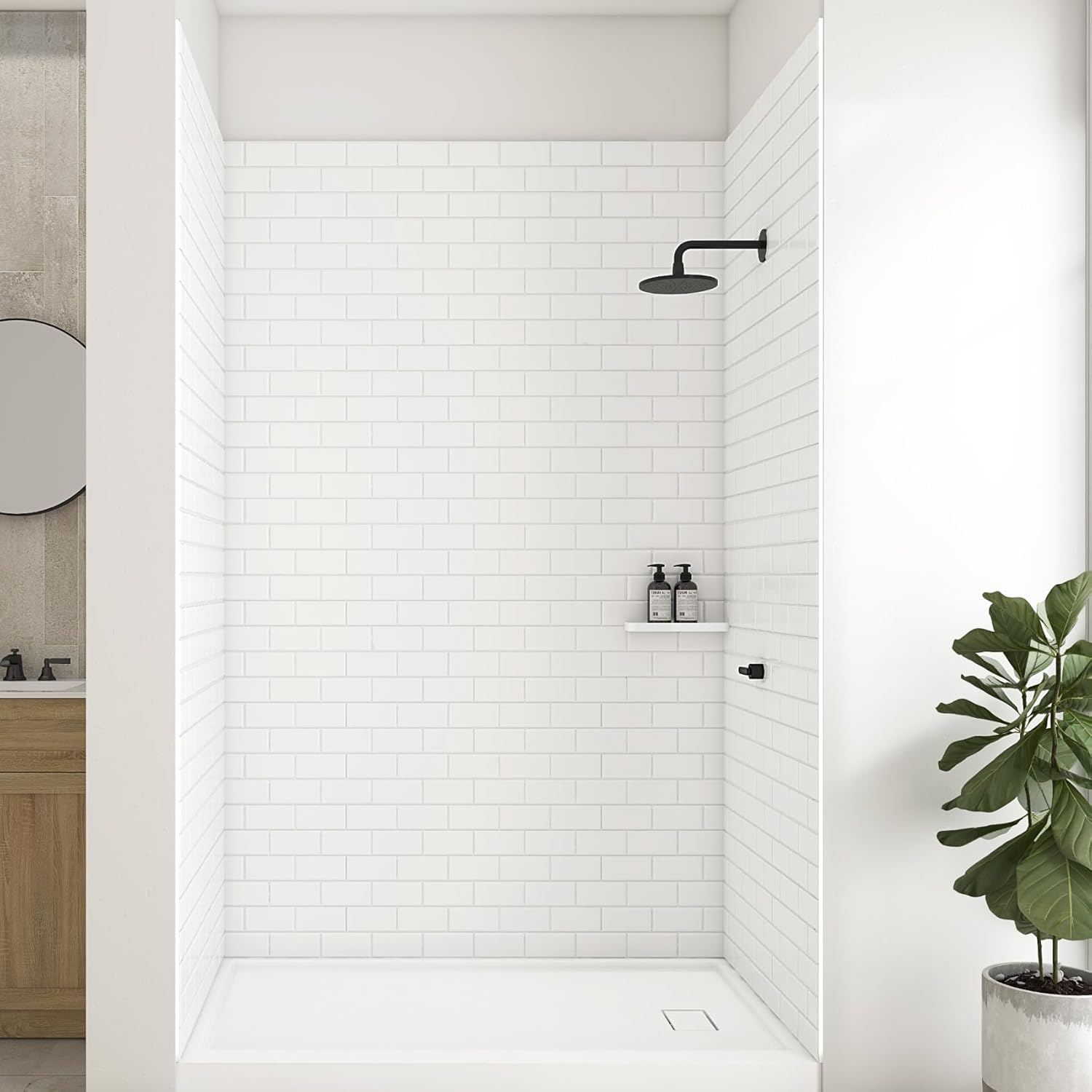 WOODBRIDGE shower panel pros cons,should I buy WOODBRIDGE shower panels,WOODBRIDGE vs other shower surrounds,WOODBRIDGE solid surface worth buying,best adhesive shower wall panels,WOODBRIDGE easy up installation - detailed features and technical specifications
