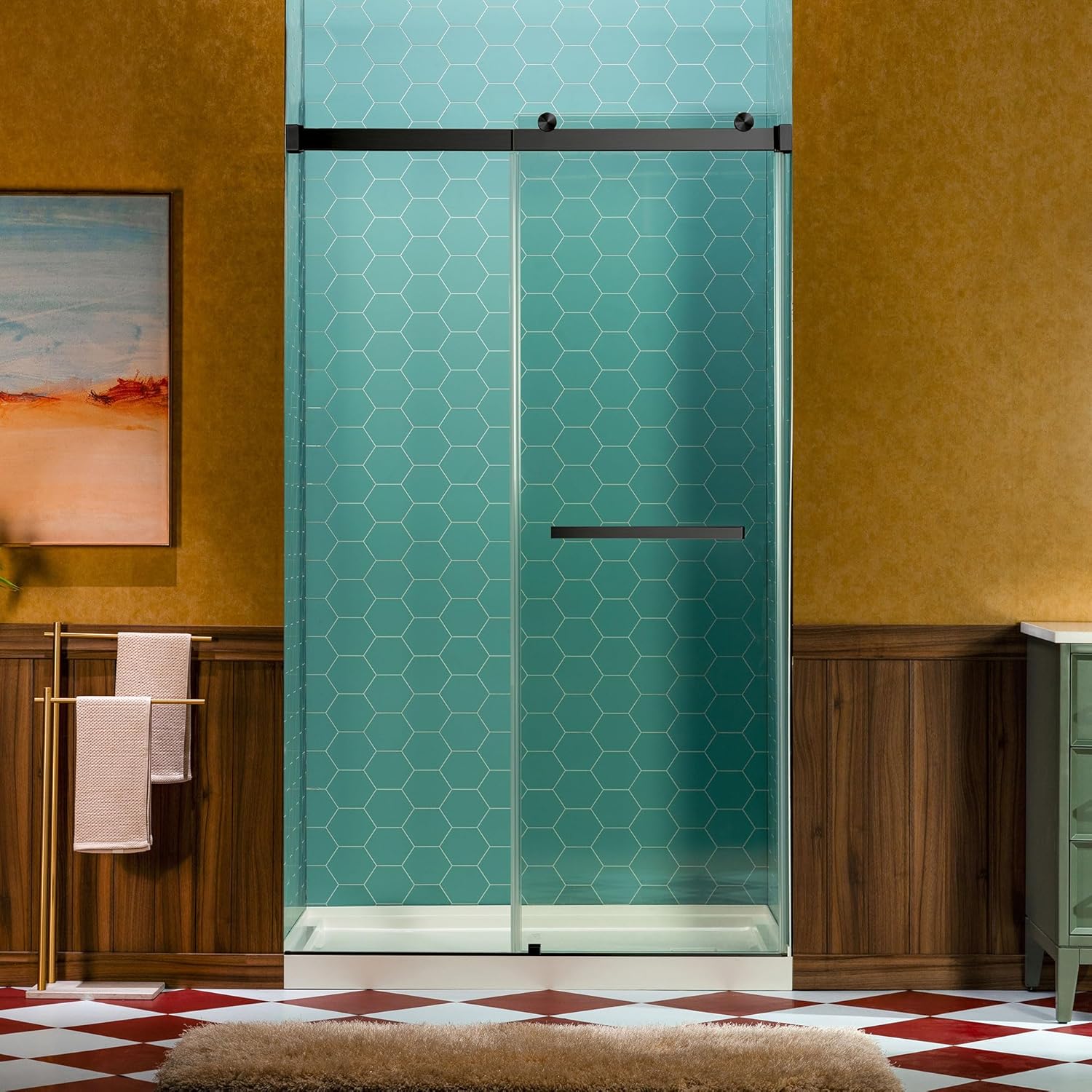 Woodbridge double sliding shower door,should I buy Woodbridge shower door,Woodbridge shower door pros cons,best frameless shower door,Woodbridge shower door worth buying,double sliding shower door installation performance testing and real-world results