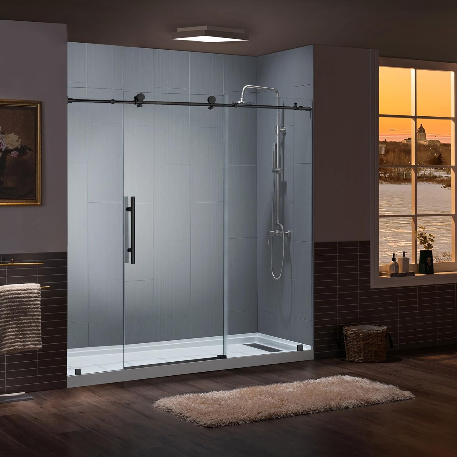 Woodbridge frameless shower door worth it,should I buy Woodbridge shower door,Woodbridge shower door pros cons,best frameless shower door,Woodbridge vs other shower doors,Woodbridge matte black shower door unboxing and complete package contents