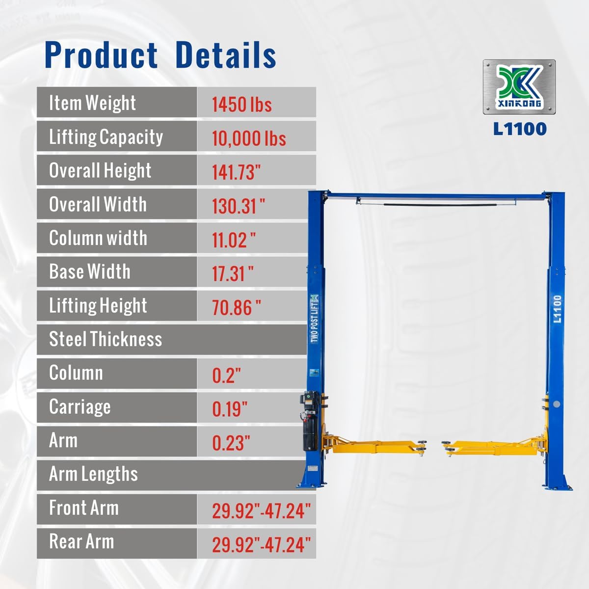 XK-L1100 2 post lift worth it,should I buy XK-L1100 lift,XK-L1100 vs competitors,XK-L1100 pros and cons,best 10000lb 2 post lift,XK-L1100 honest assessment unboxing and complete package contents
