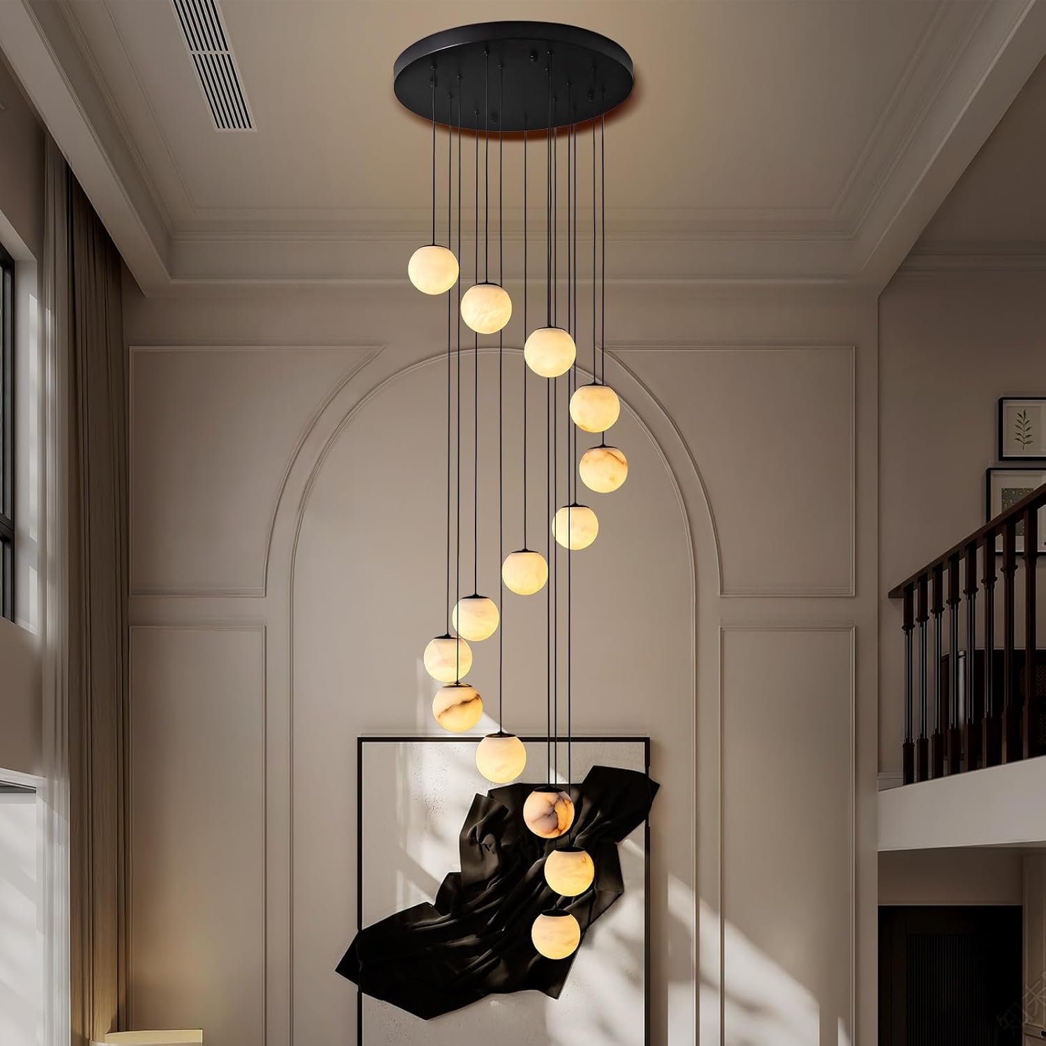YIOSI black alabaster chandelier worth it,should I buy YIOSI black marble chandelier,YIOSI chandelier vs alternatives,YIOSI alabaster chandelier pros cons,best modern marble pendant light,YIOSI black foyer chandelier worth buying - detailed features and technical specifications