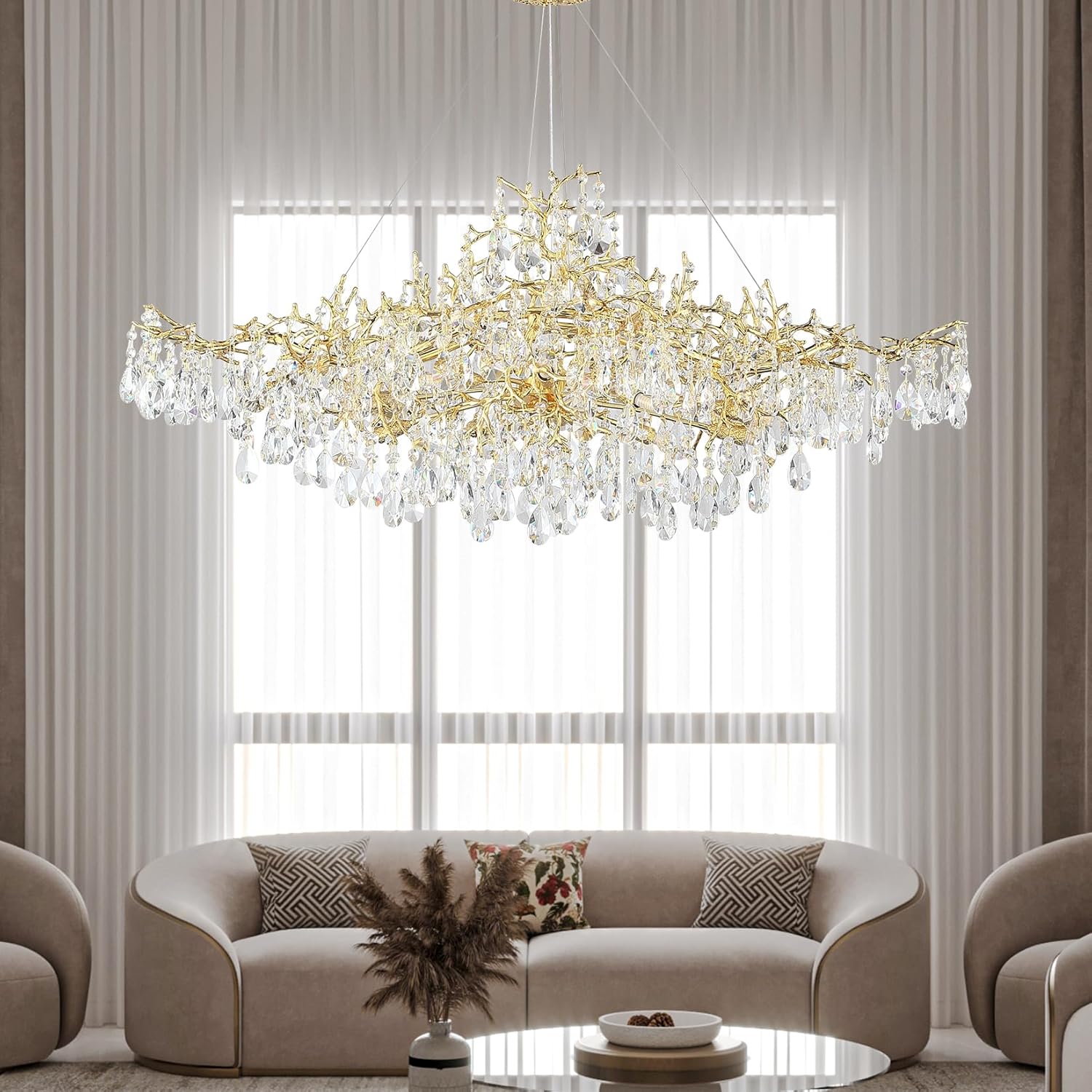 YUYI 47 crystal chandelier worth it,should I buy YUYI crystal chandelier,YUYI chandelier pros cons,best rectangular crystal chandelier,YUYI 47 vs other chandeliers,YUYI gold chandelier honest - detailed features and technical specifications