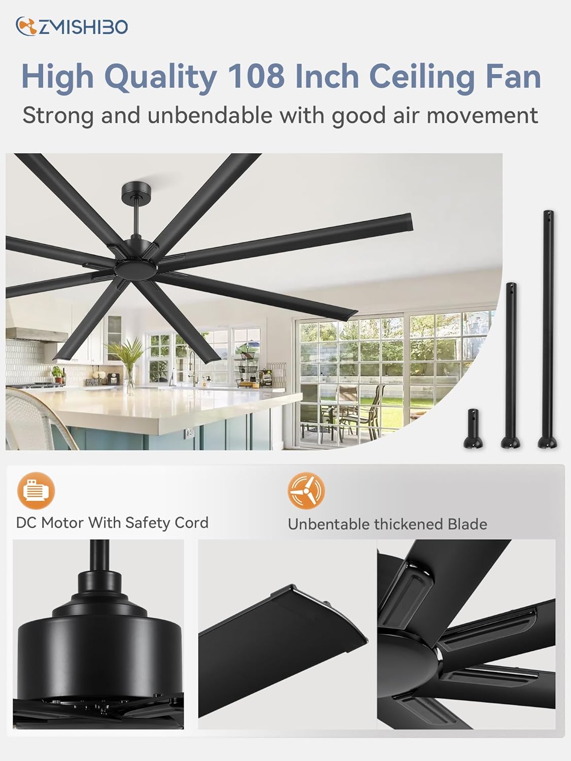 ZMISHIBO 108 inch fan worth it,should I buy ZMISHIBO 108 inch fan,ZMISHIBO 108 vs other large fans,ZMISHIBO 108 inch fan pros cons,best large industrial ceiling fan,ZMISHIBO 108 inch fan honest opinion unboxing and complete package contents