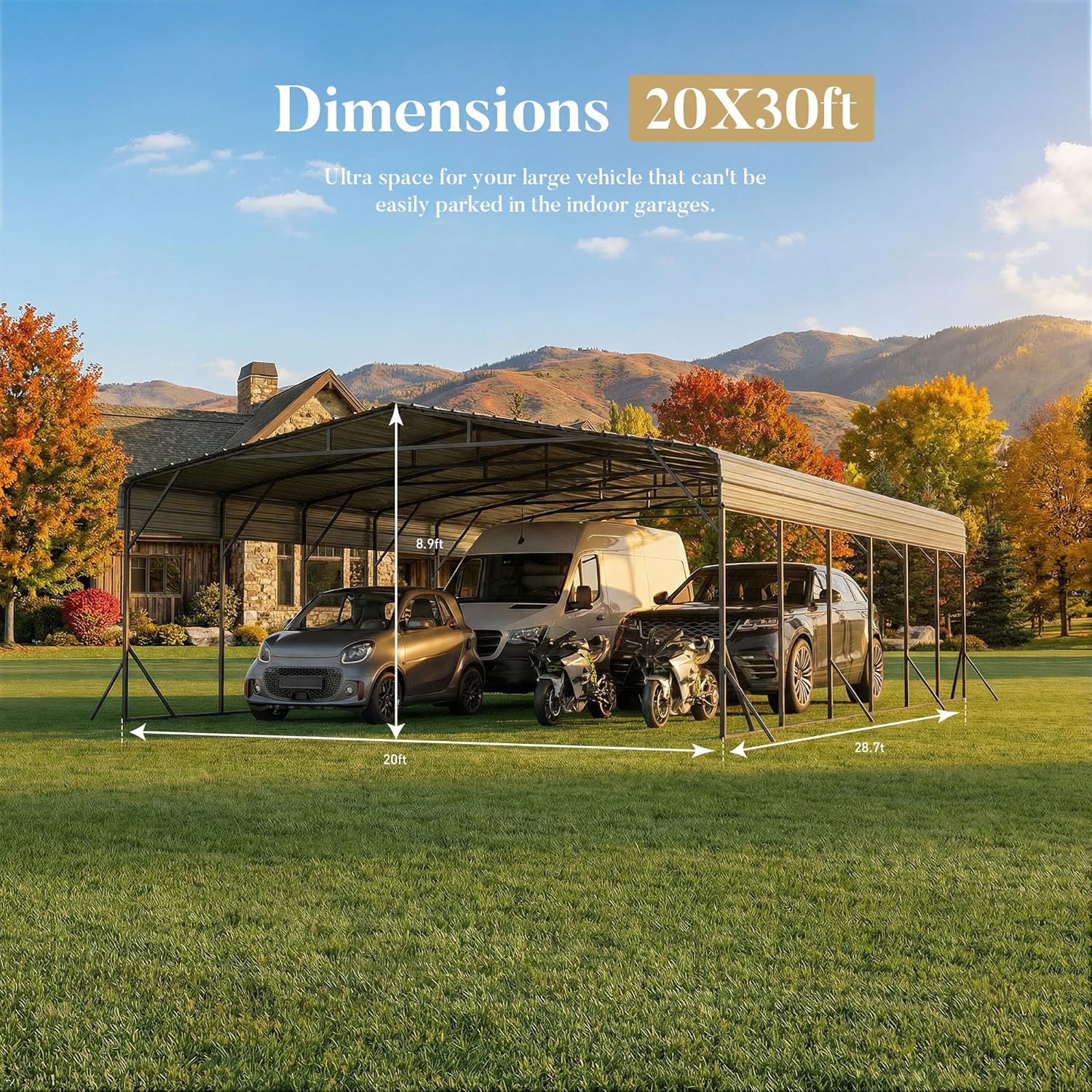 best 20x30 metal carport,20x30 metal carport worth buying,HOMPUS carport pros cons,20x30 carport vs alternatives,should I buy a 20x30 carport,heavy duty metal carport kit unboxing and complete package contents