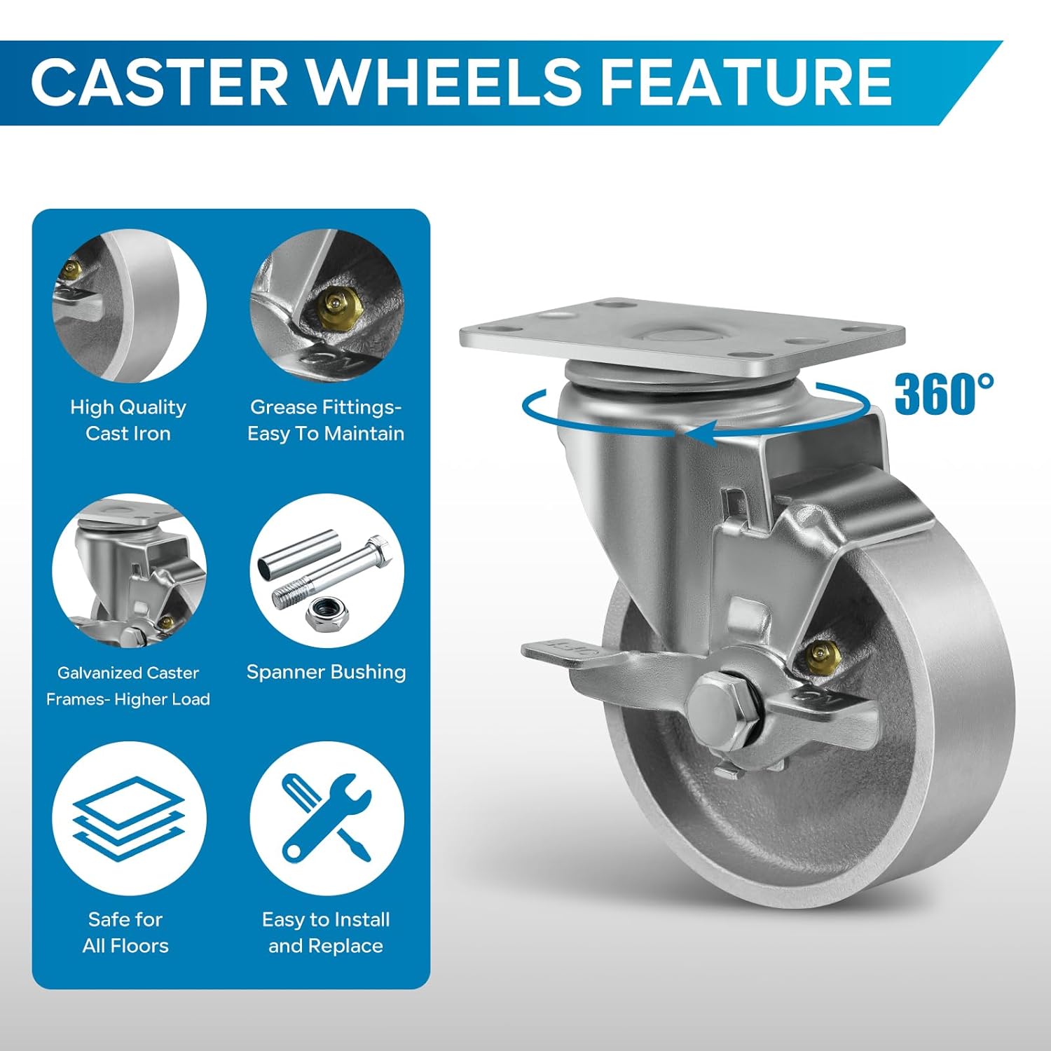 best 4x1.25 industrial casters,4x1.25 casters worth buying,FOVERSWIVE casters pros cons,heavy duty casters vs alternatives,should I buy 4 inch casters,industrial caster wheel capacity performance testing and real-world results