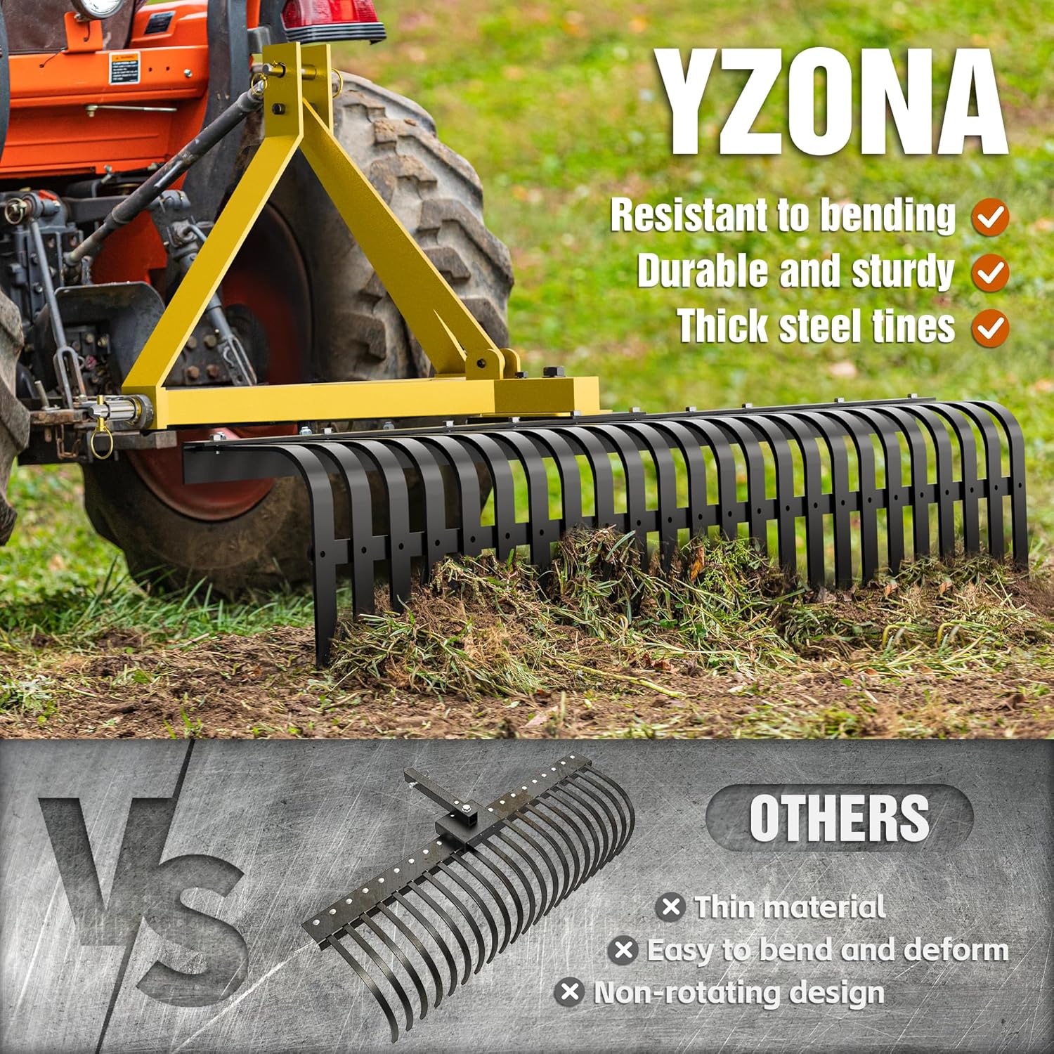 Step-by-step guide for best 60 inch landscape rake,60 inch landscape rake worth buying,3 point landscape rake pros cons,YZONA landscape rake honest,60 inch vs 72 inch landscape rake,should I buy a 3 point landscape rake - complete tutorial