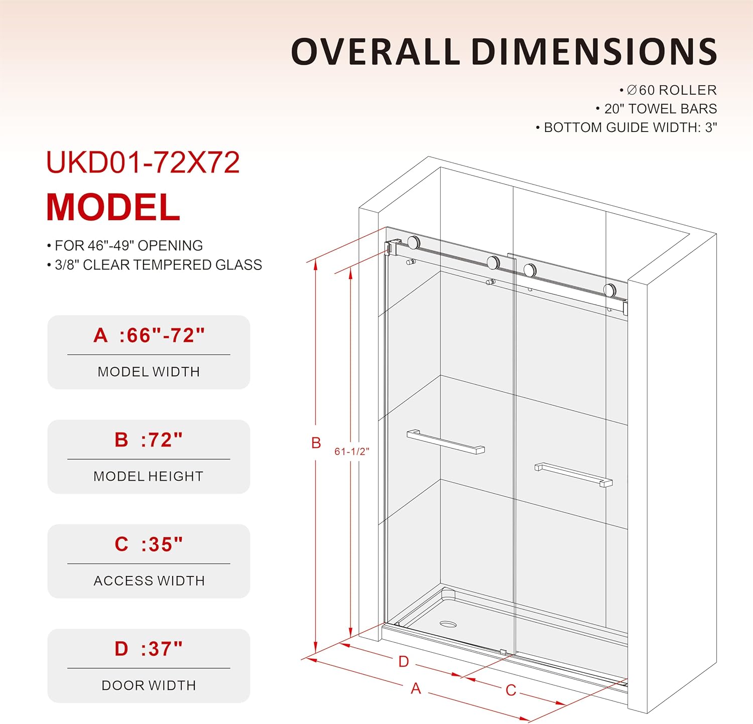 best frameless double sliding shower door,frameless shower door worth buying,double sliding shower door pros cons,should I buy a frameless shower door,best shower door for modern bathroom,UNIKOO shower door honest assessment unboxing and complete package contents