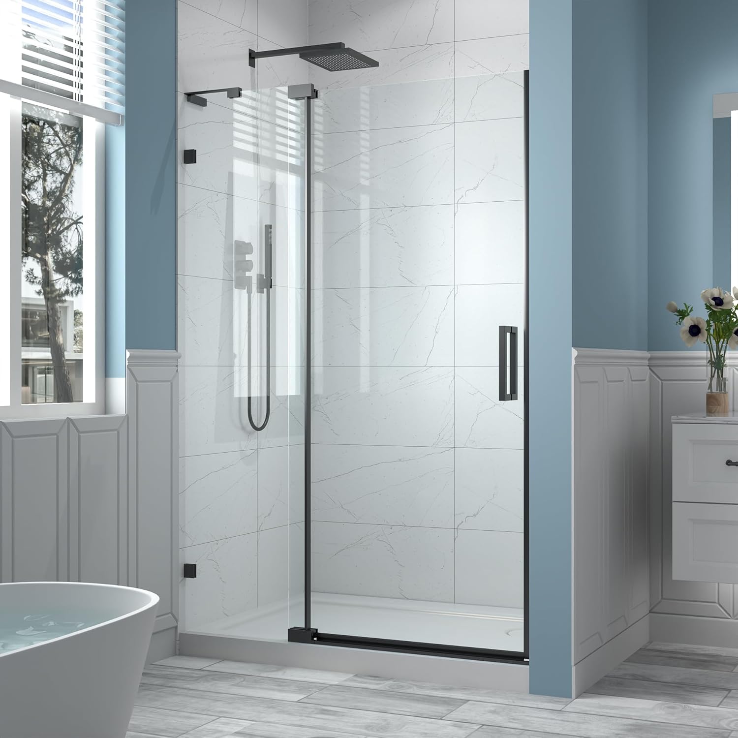 best frameless pivot shower door,frameless pivot shower door worth it,should I buy a frameless pivot shower door,frameless pivot shower door pros cons,frameless pivot shower door vs alternatives,ComfyStyle pivot shower door honest unboxing and complete package contents