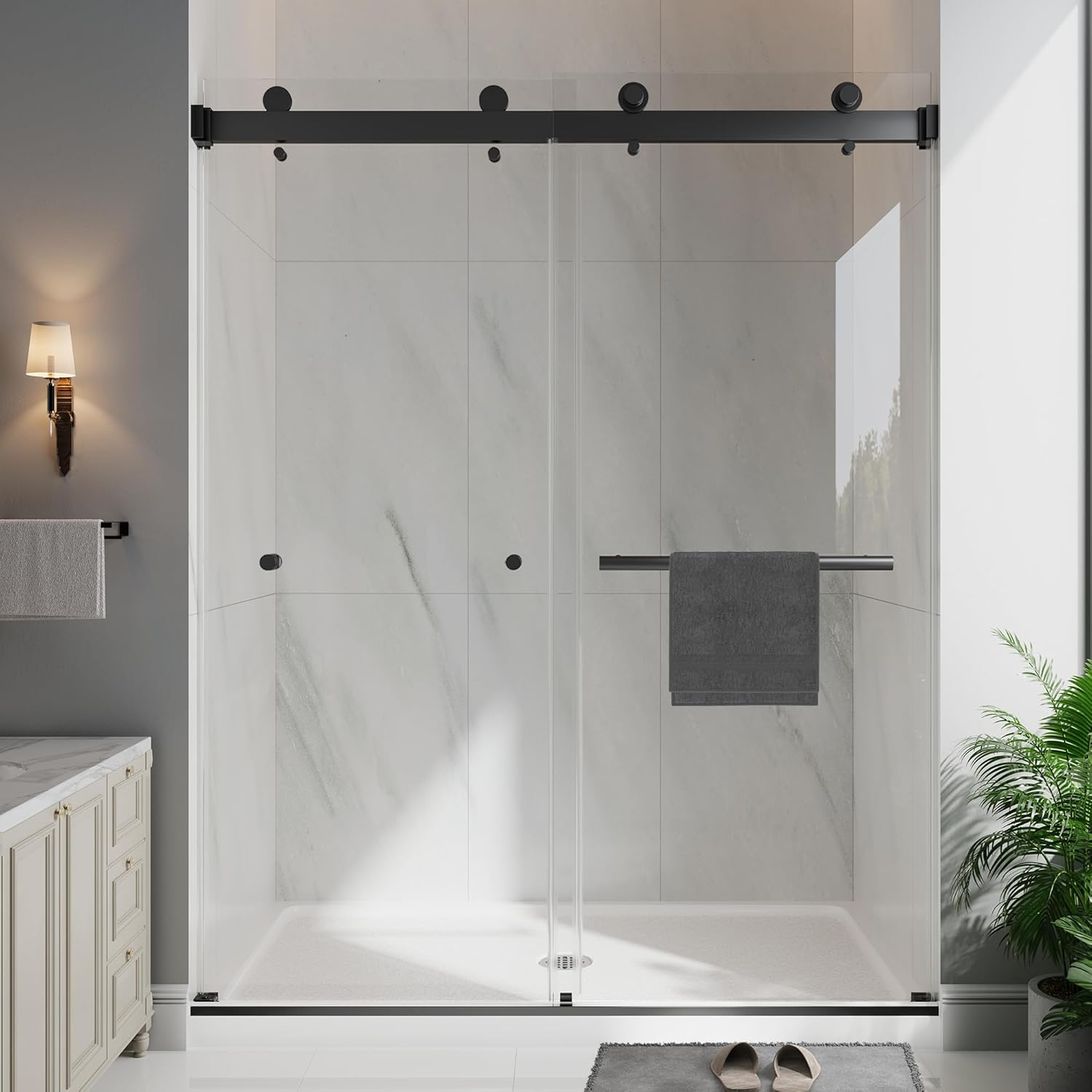 best frameless sliding shower door,frameless shower door worth buying,EASYWORC shower door pros cons,should I buy a frameless shower door,best shower door for bathroom,double sliding shower door vs alternatives - detailed features and technical specifications