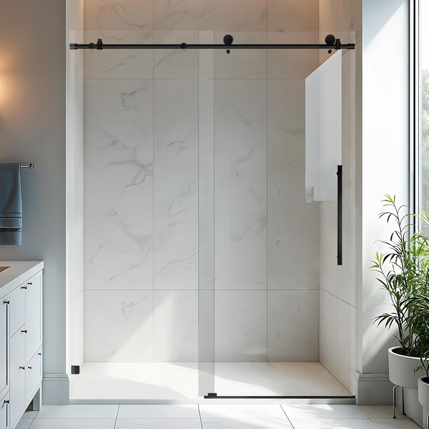 best frameless sliding shower door,frameless shower door worth buying,should I buy a frameless shower door,frameless shower door pros cons,BoBliss shower door honest,frameless vs framed shower door - detailed features and technical specifications