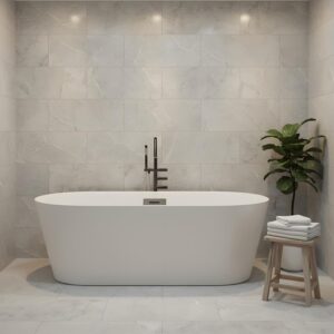 Image 1 of best freestanding bathtub for small bathroom