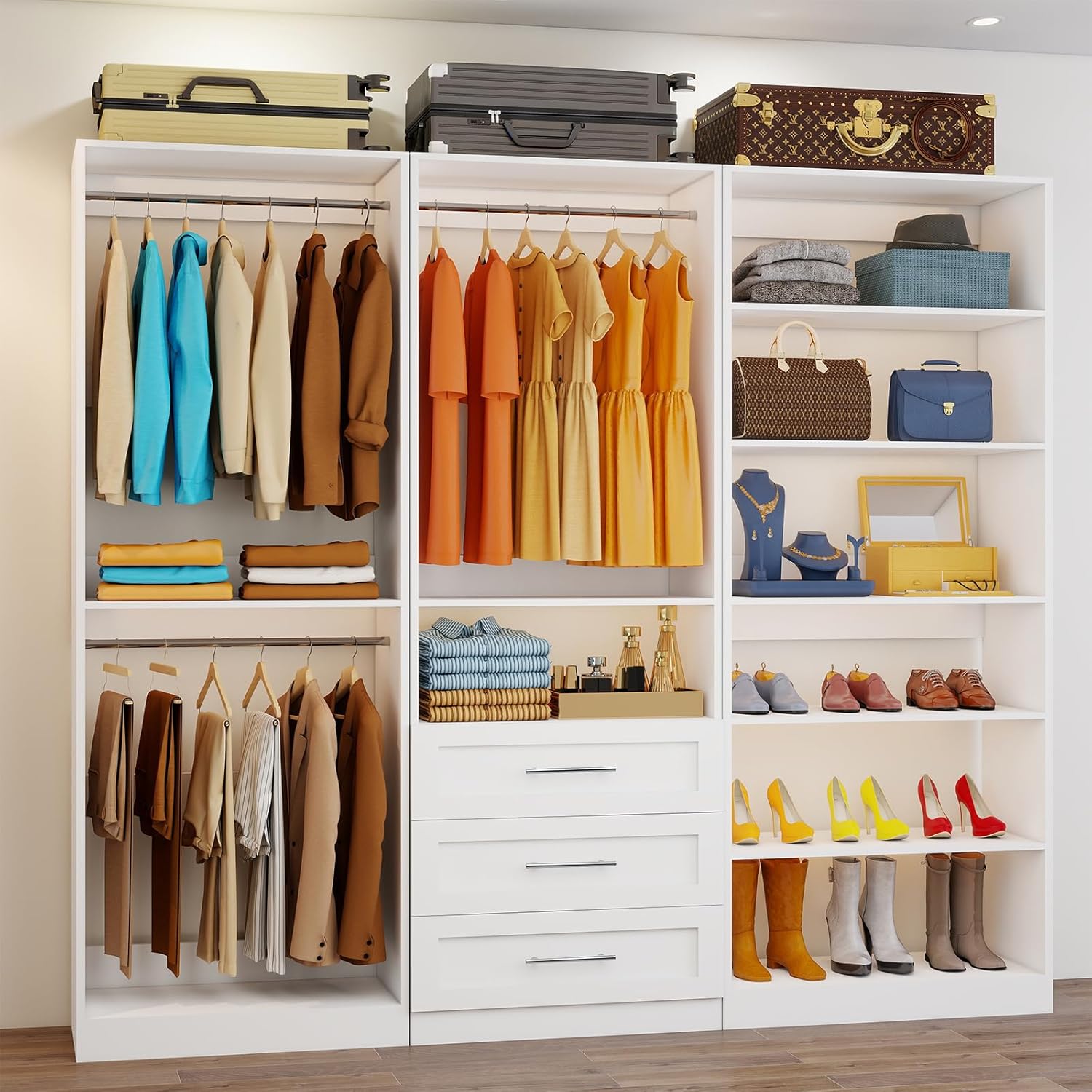best walk in closet organizer system,walk in closet organizer worth buying,walk in closet system pros cons,fastgo closet system honest,best modular closet system,should I buy a walk in closet organizer - detailed features and technical specifications