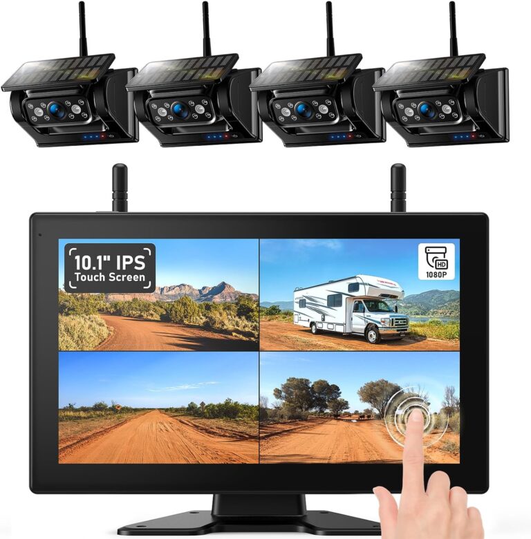 Image 1 of best wireless solar backup camera system